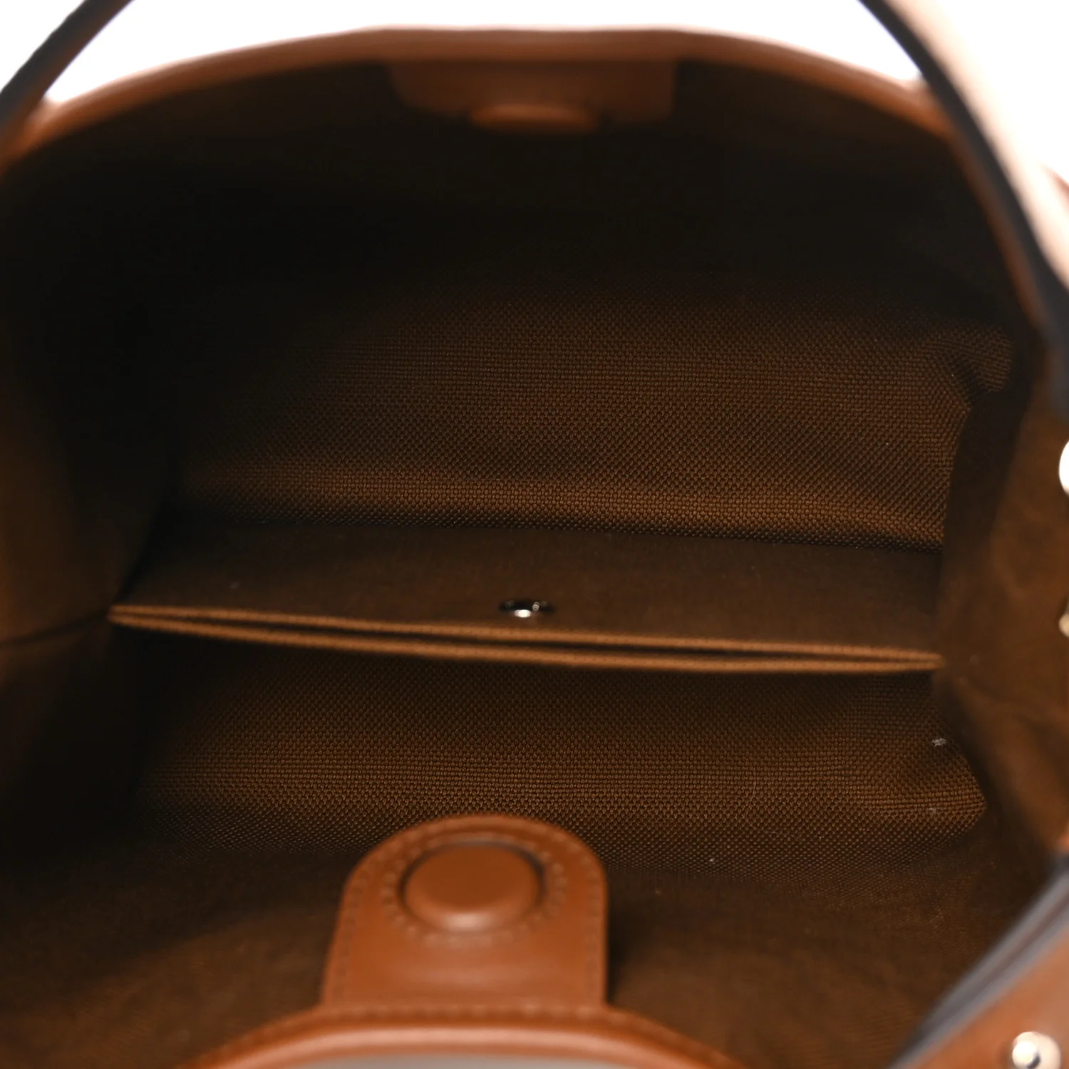 GG Calfskin Embossed Emblem Small Bucket Bag Brown - Image 5