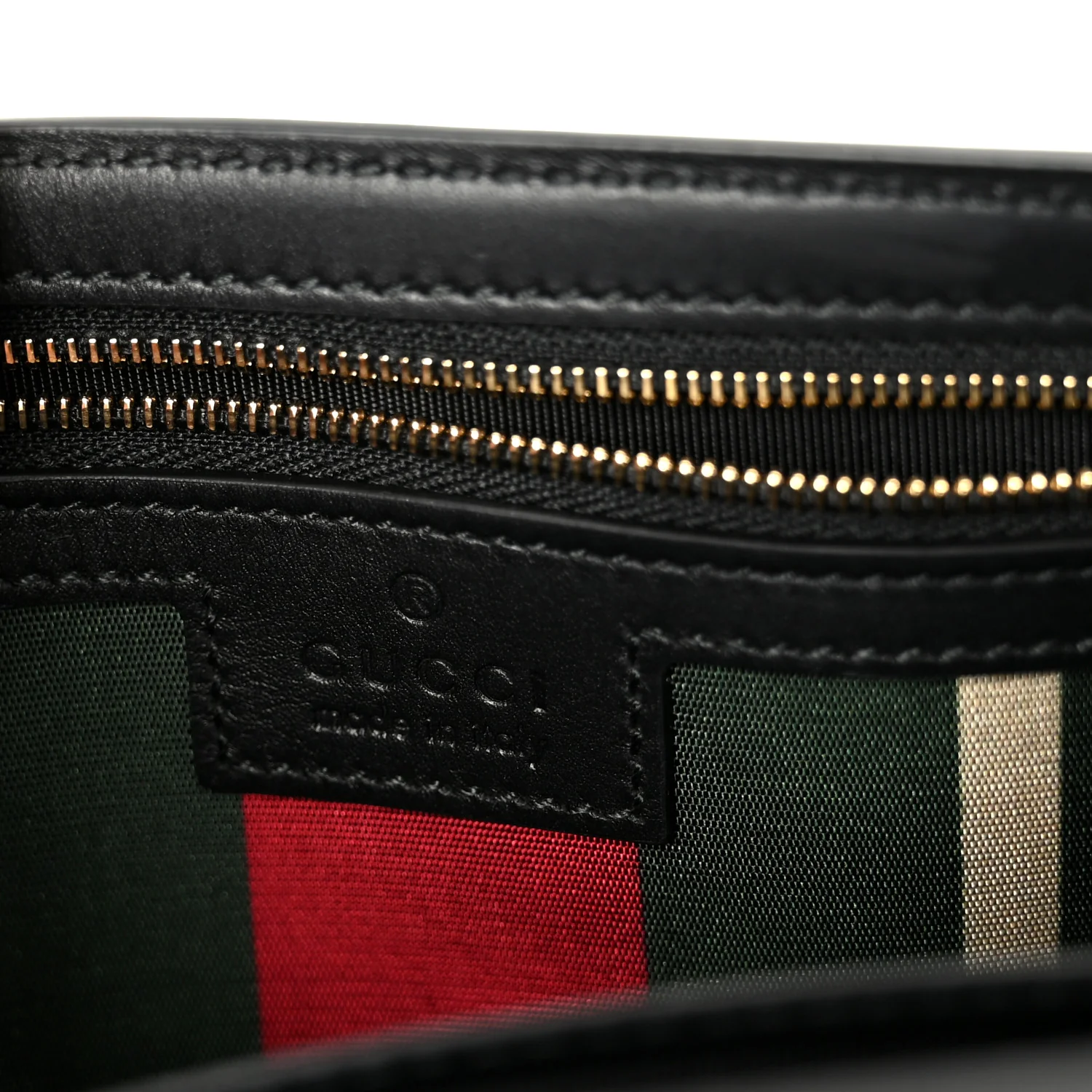 GG Emblem Monogram Wallet With Strap Beige Ebony Black - Image 6