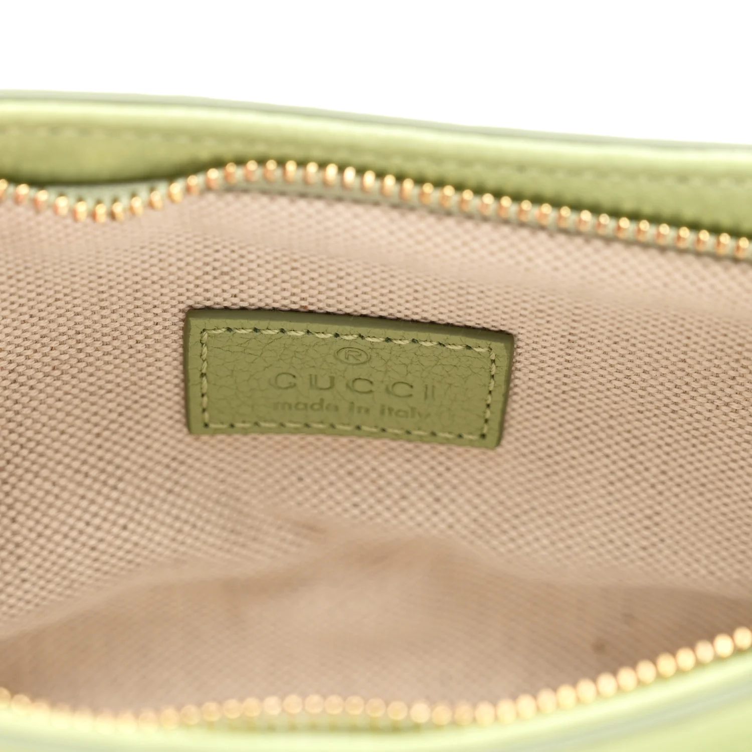 GG Grainy Calfskin Emblem Super Mini Shoulder Bag Sage Leaf - Image 6
