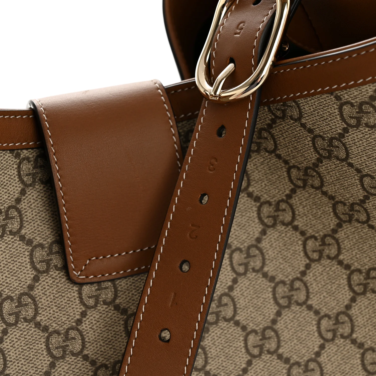 GG Icon Monogram Padlock Shoulder Bag Beige Dark Brown - Image 15