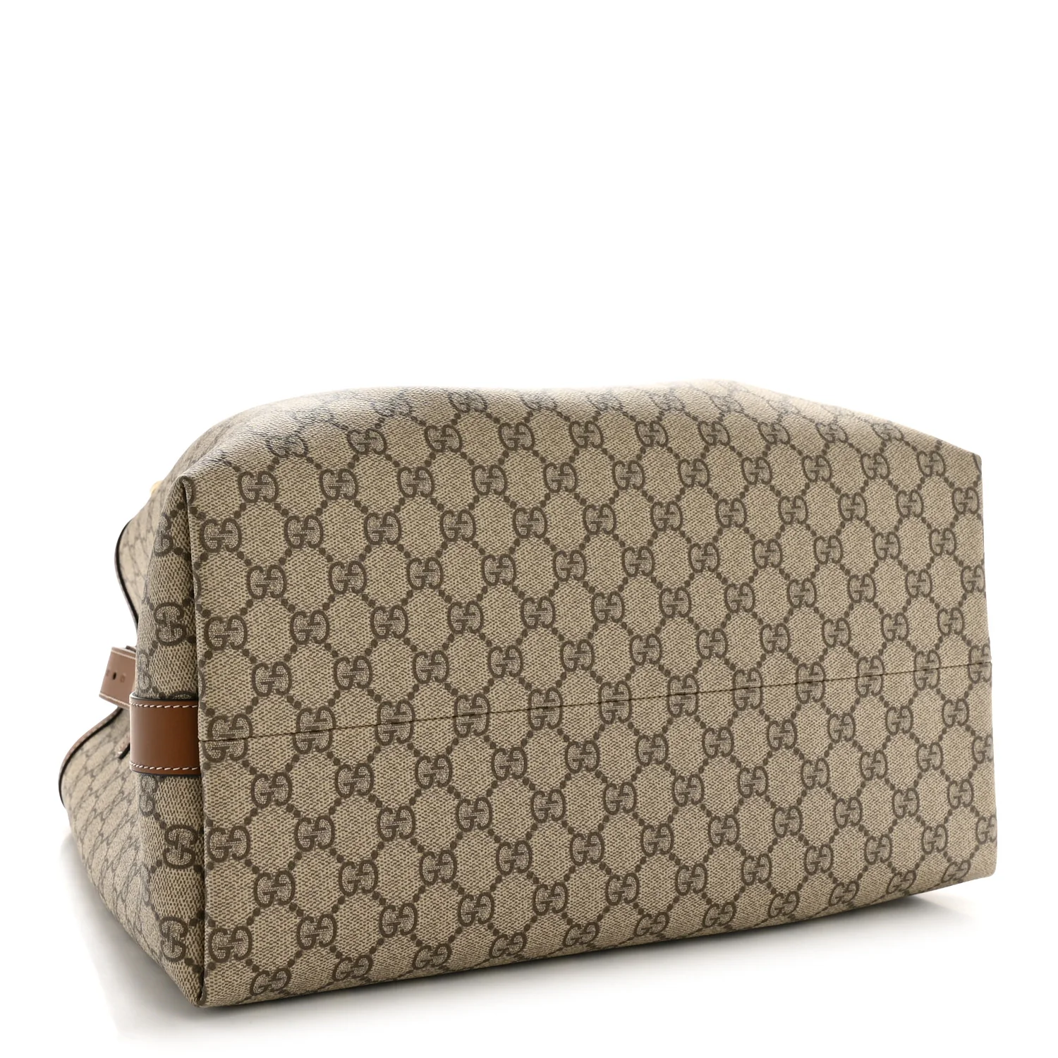 GG Icon Monogram Padlock Shoulder Bag Beige Dark Brown - Image 4
