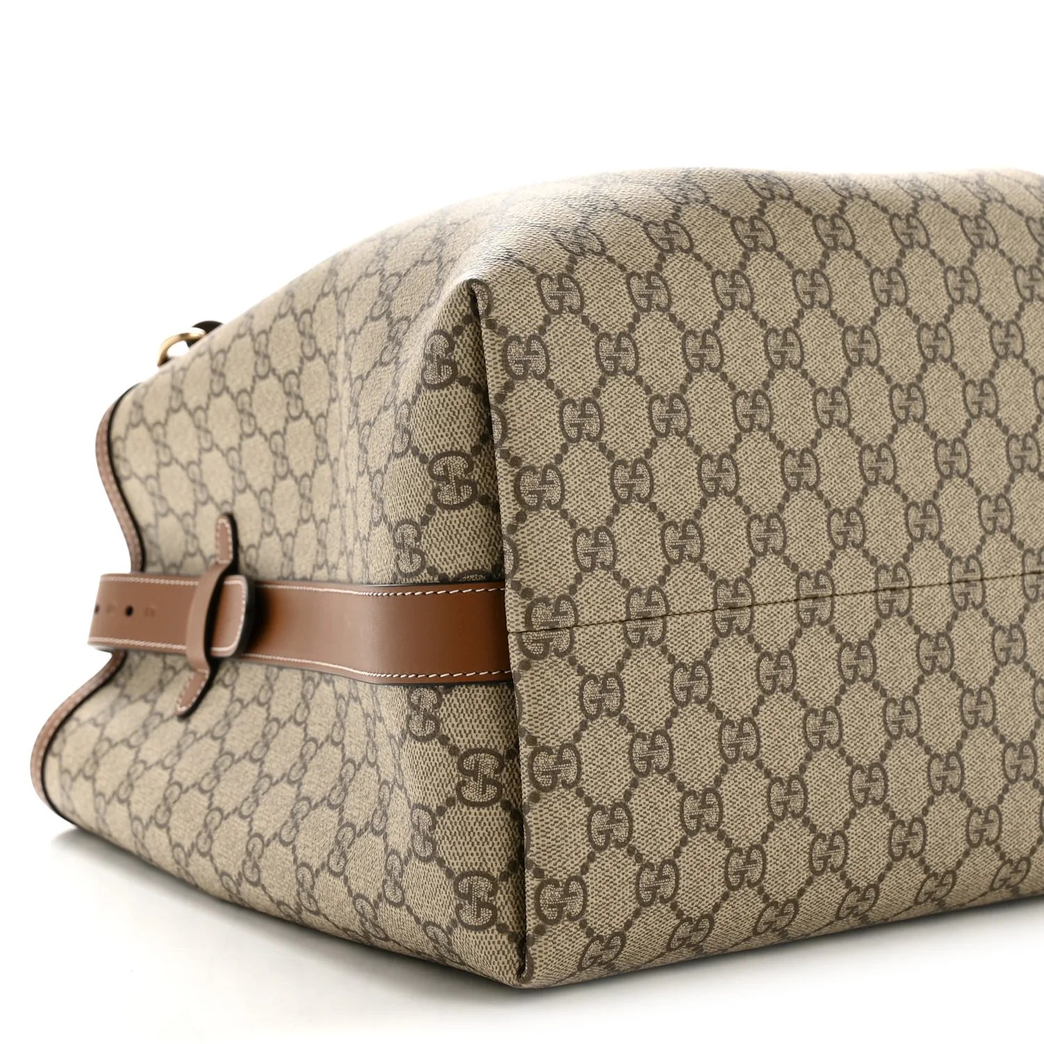 GG Icon Monogram Padlock Shoulder Bag Beige Dark Brown - Image 9