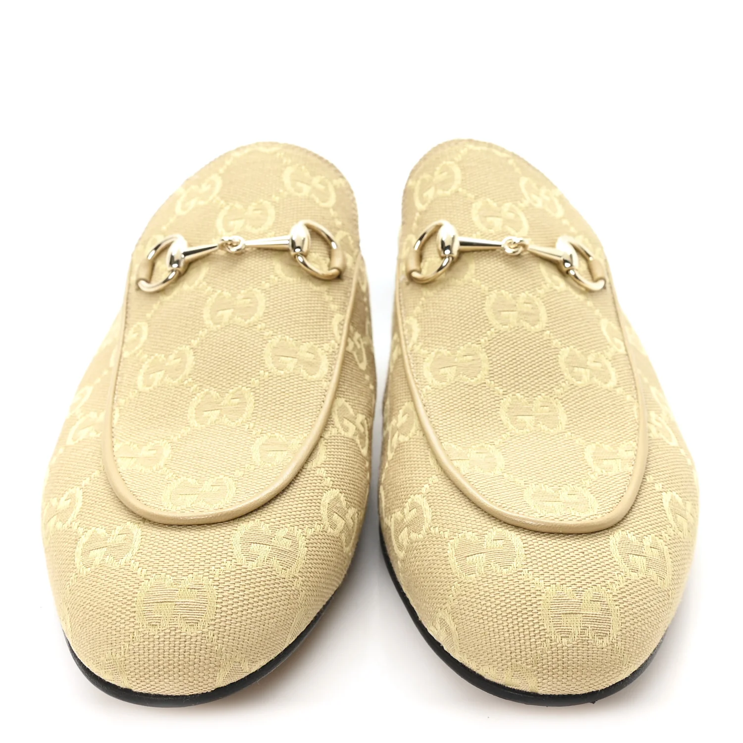 GG Monogram Canvas Womens Princetown Slippers 40.5 Egypt Salt - Image 3