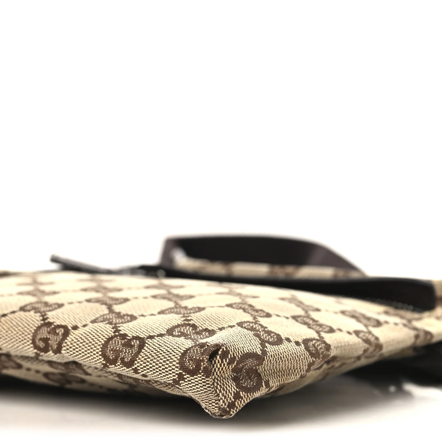 GG Monogram Double Pocket Belt Bag Dark Brown - Image 10
