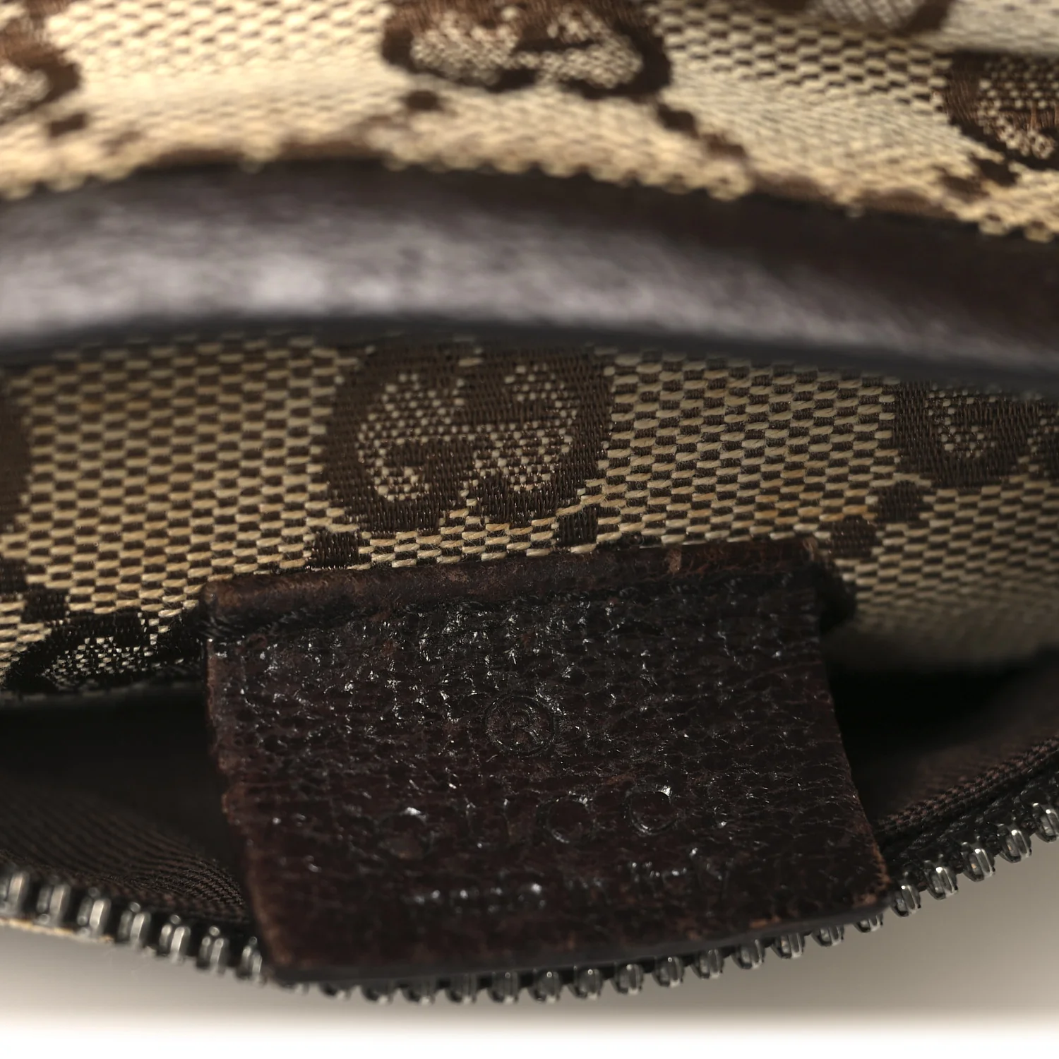 GG Monogram Double Pocket Belt Bag Dark Brown - Image 6
