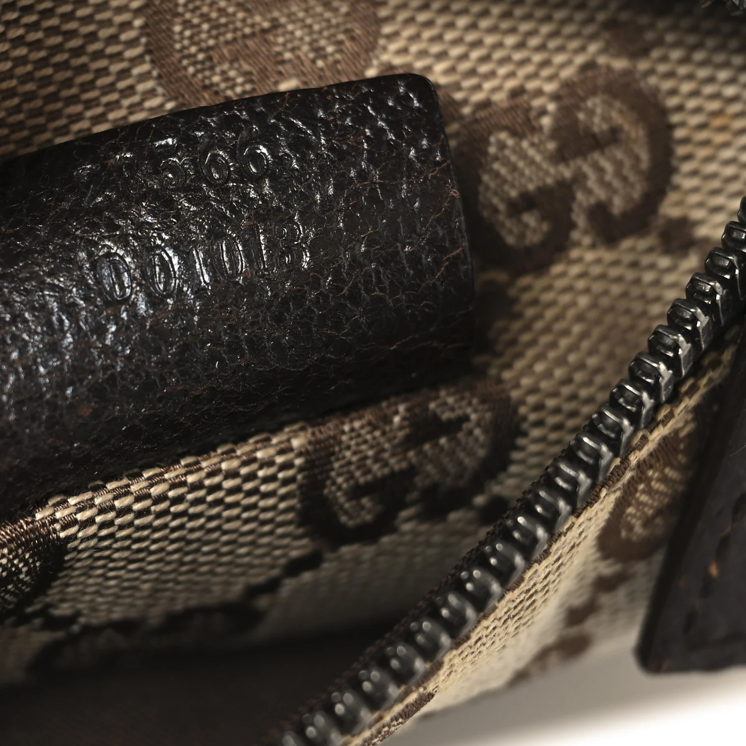GG Monogram Double Pocket Belt Bag Dark Brown - Image 7