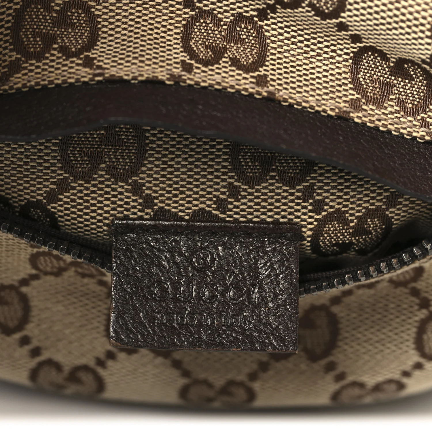 GG Monogram Double Pocket Belt Bag Dark Brown - Image 6