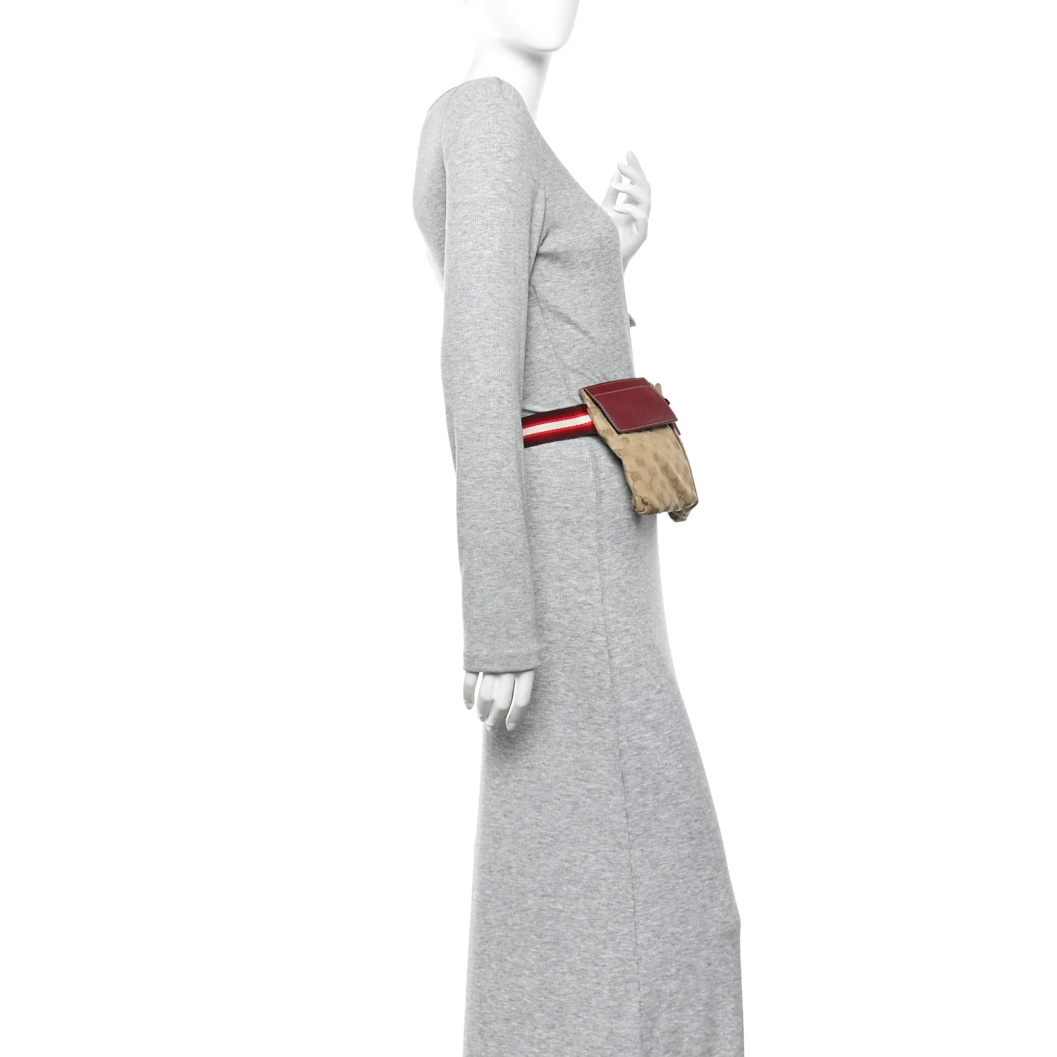 GG Monogram Double Pocket Belt Bag Red - Image 2