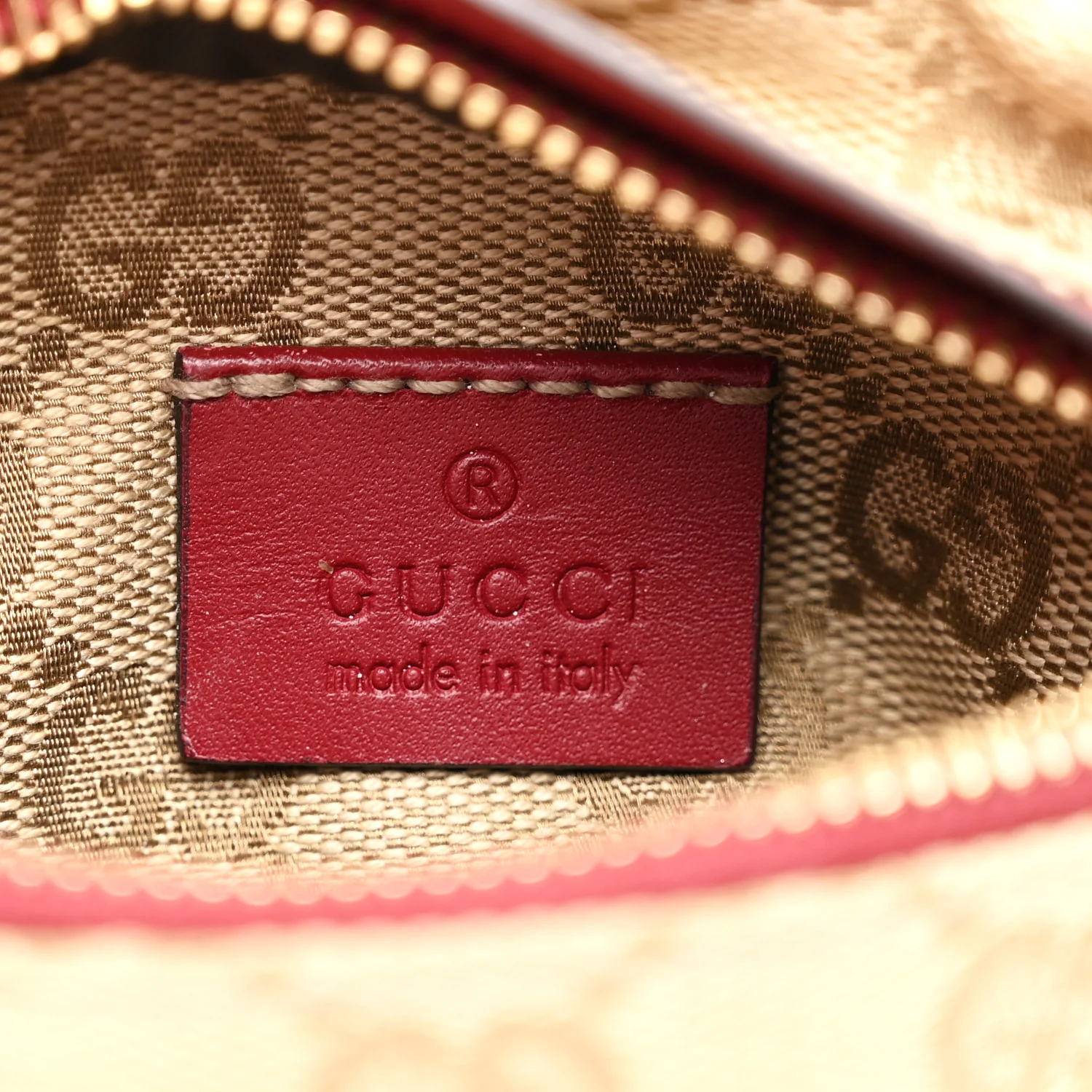 GG Monogram Double Pocket Belt Bag Red - Image 6