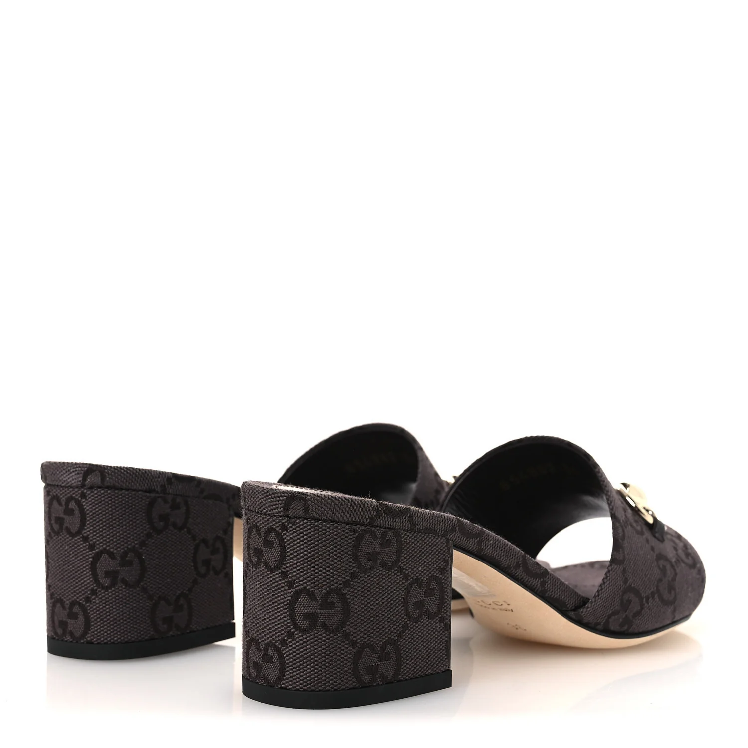 GG Monogram Horsebit Slide Sandals 36 Dark Brown - Image 5