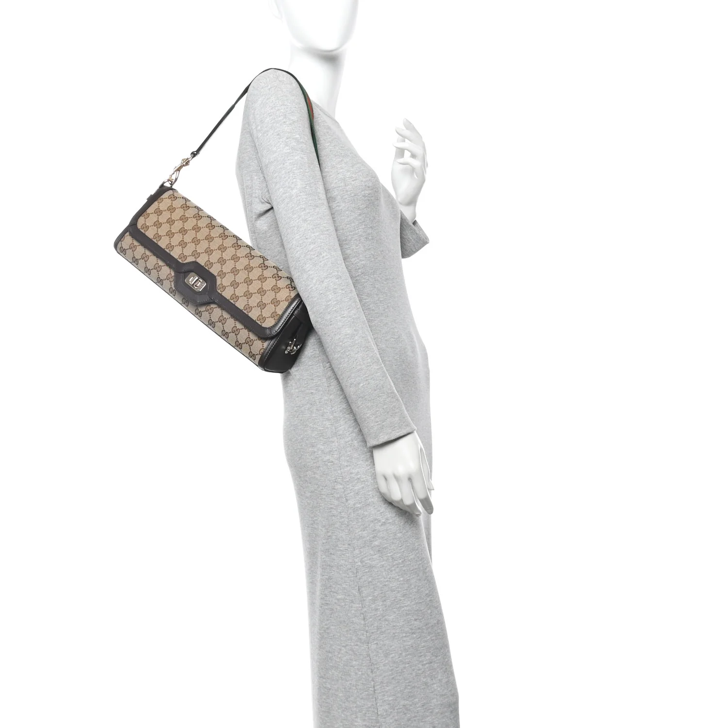 GG Monogram Medium Luce Shoulder Bag Beige Ebony - Image 3