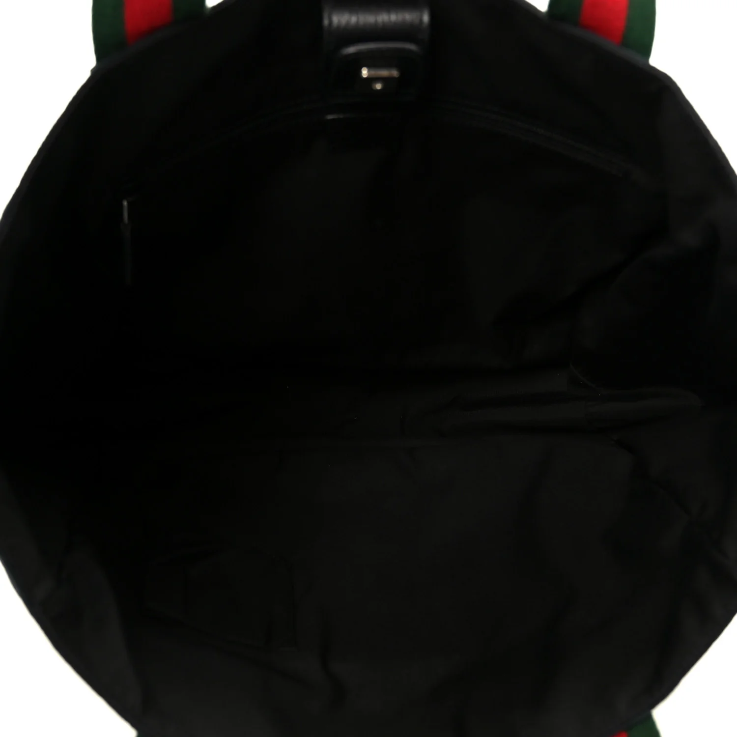 GG Monogram Medium Web Handle Double Pocket Tote Black - Image 5
