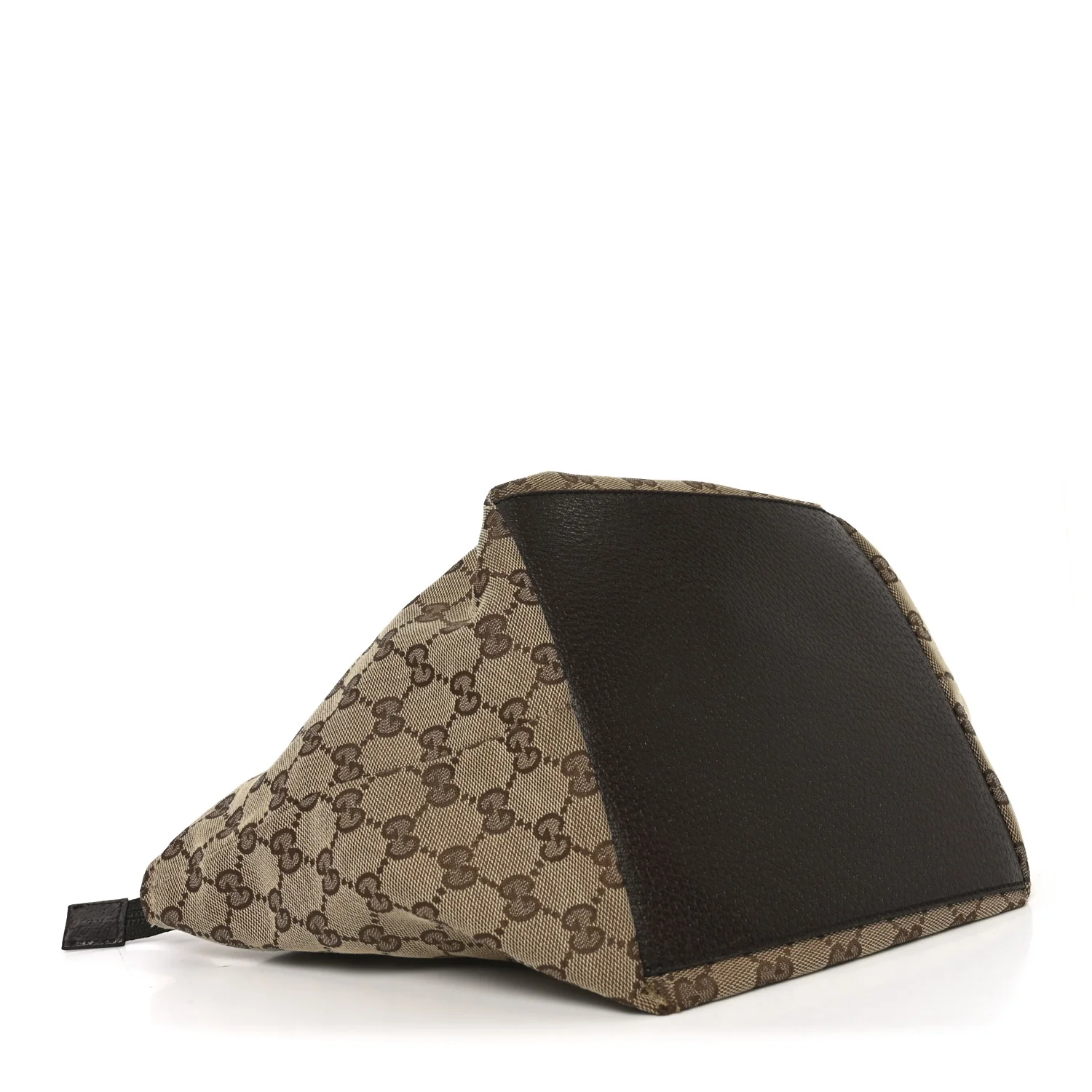 GG Monogram Small Web Handle Bucket Tote Dark Brown - Image 4