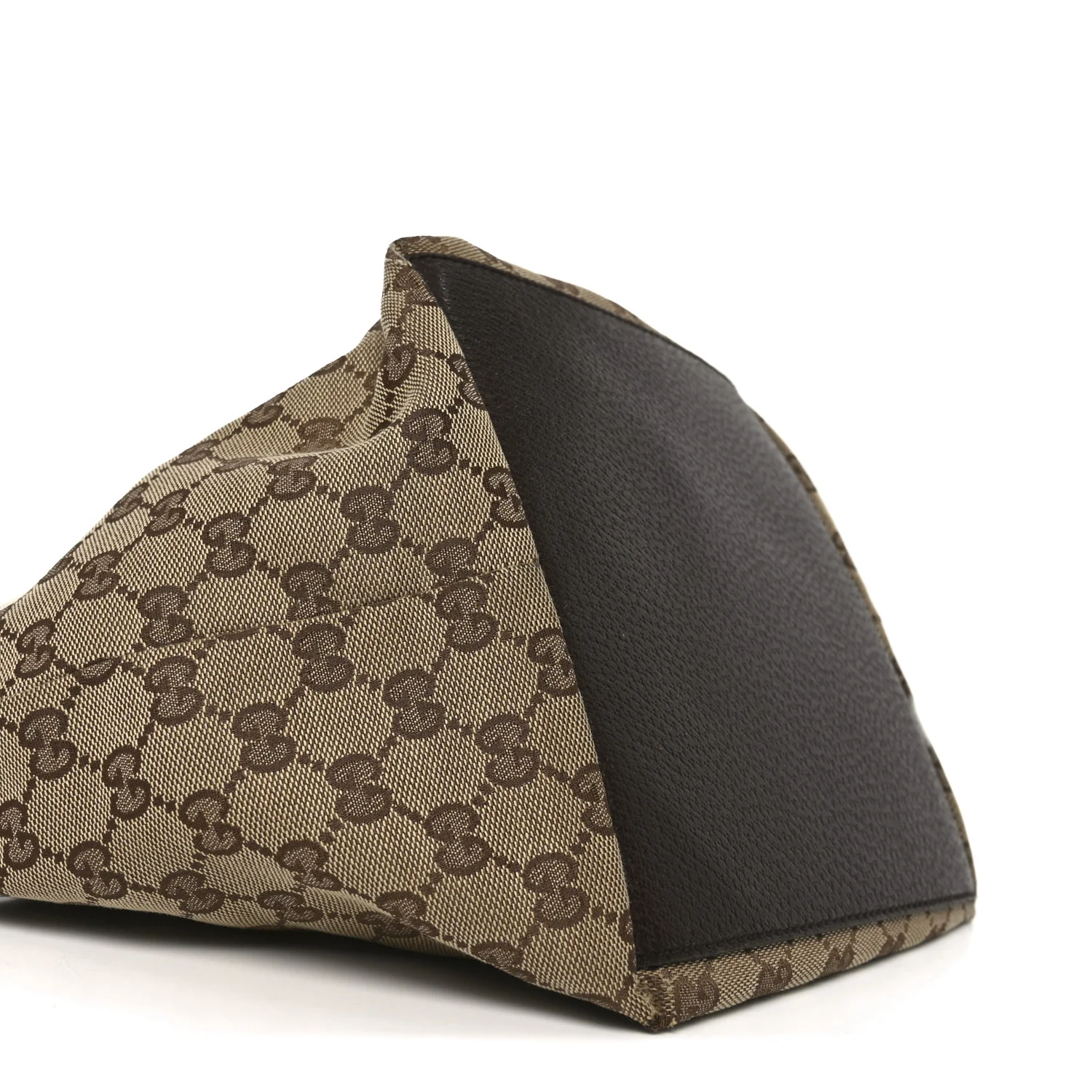GG Monogram Small Web Handle Bucket Tote Dark Brown - Image 9