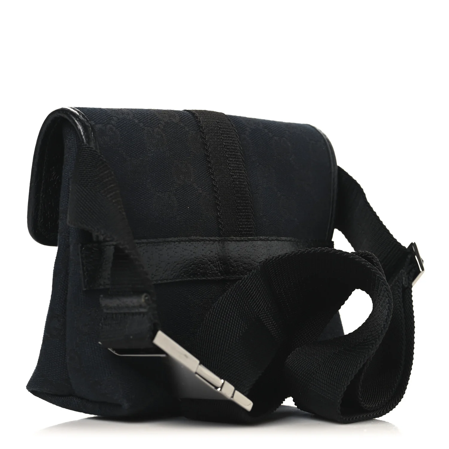 GG Monogram Web Buckle Belt Bag Black - Image 3