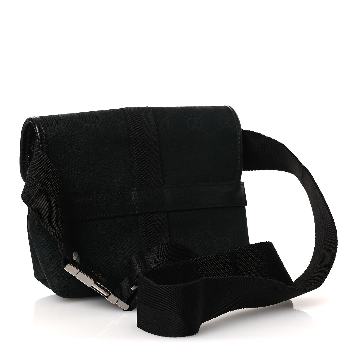 GG Monogram Web Buckle Belt Bag Black - Image 3