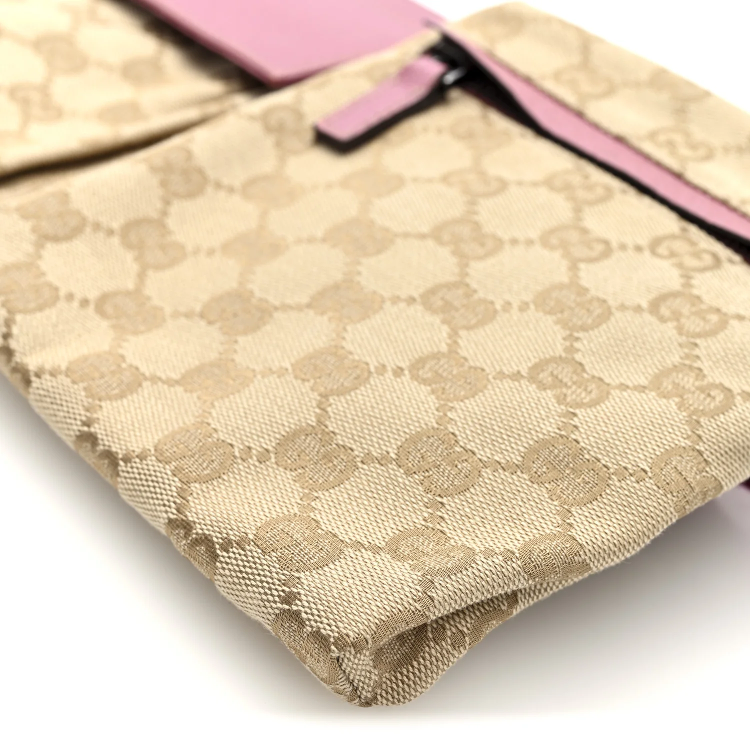GG Monogram Web Double Pocket Belt Bag Pink - Image 10