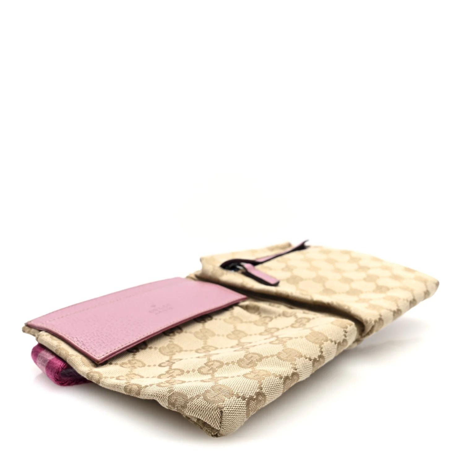 GG Monogram Web Double Pocket Belt Bag Pink - Image 3