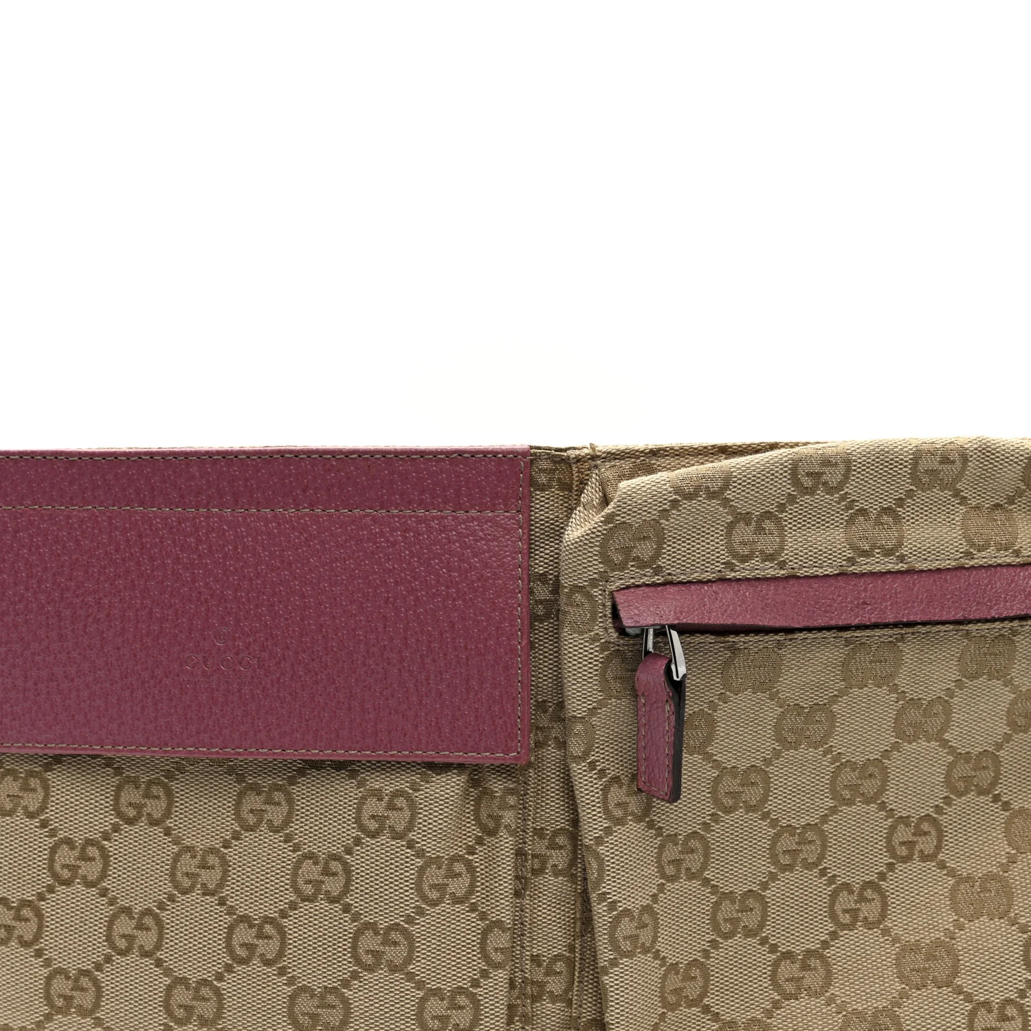 GG Monogram Web Double Pocket Belt Bag Pink - Image 8