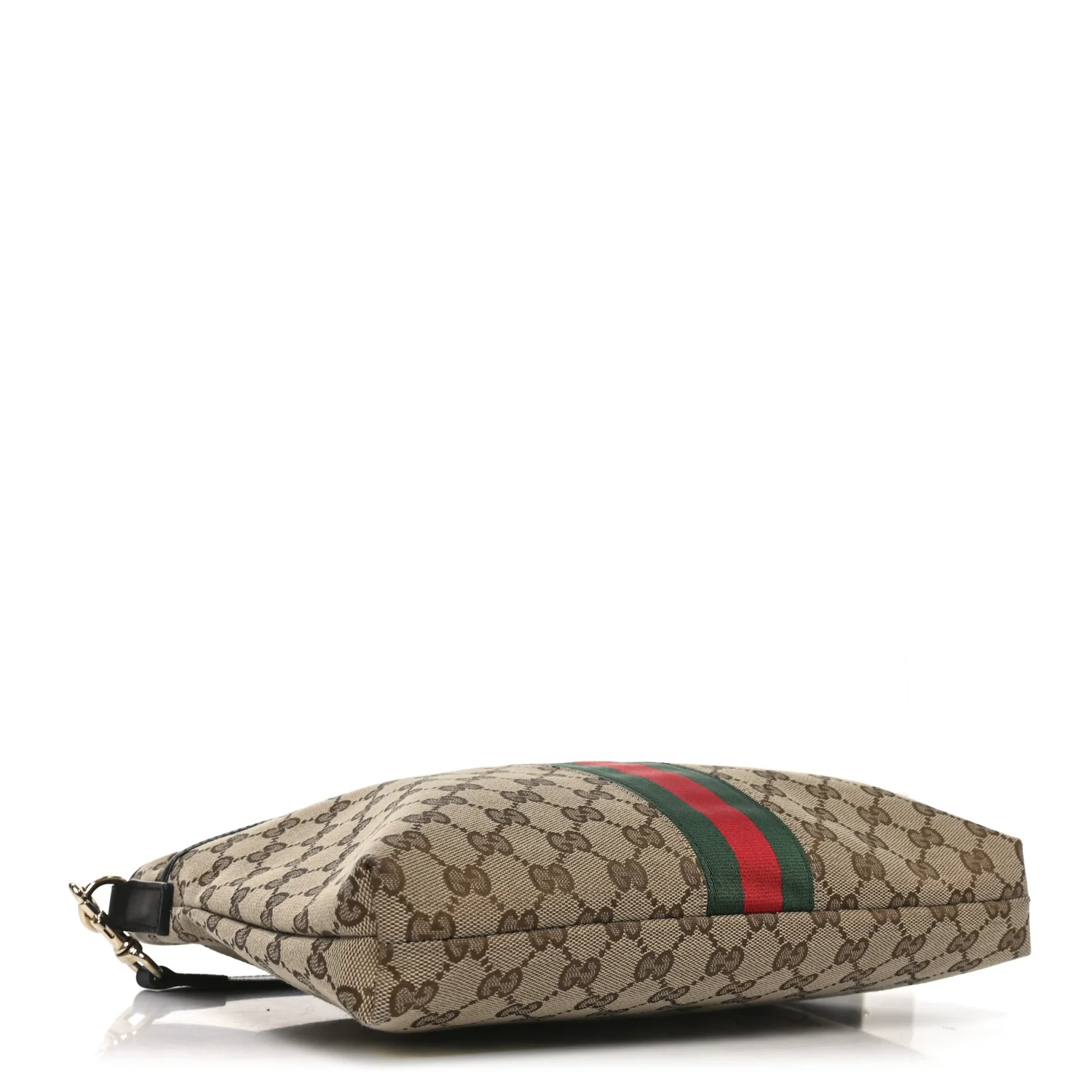 GG Monogram Web Flat Messenger Bag Black - Image 4