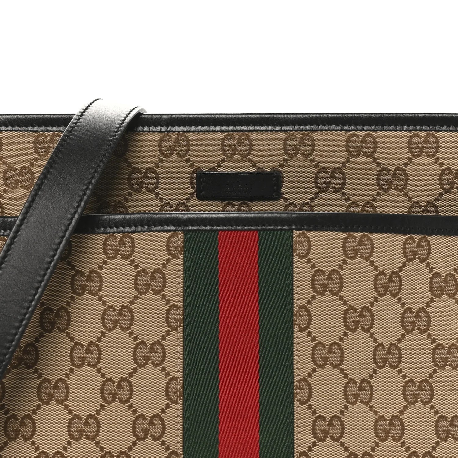 GG Monogram Web Flat Messenger Bag Black - Image 8