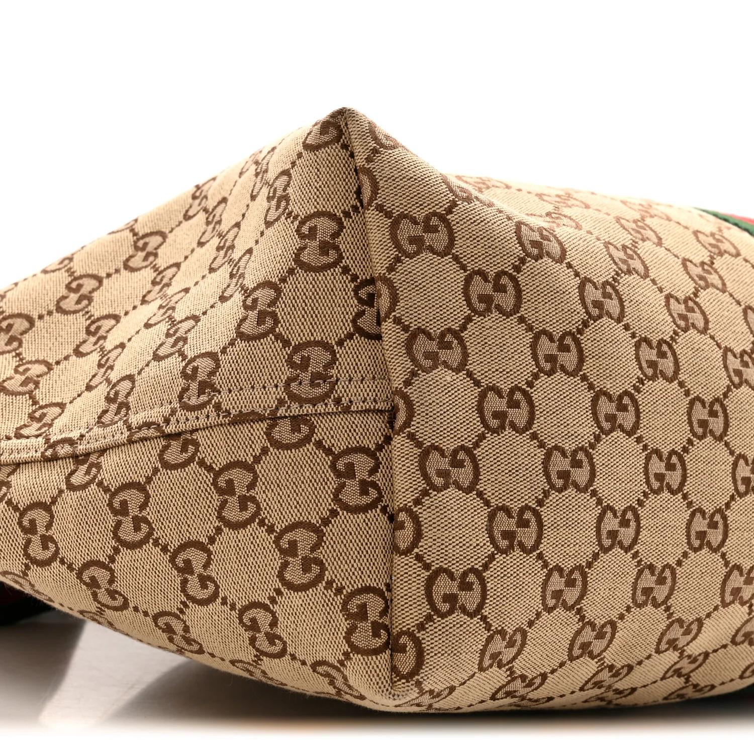 GG Monogram Web Large Giglio Tote Beige Brown - Image 9