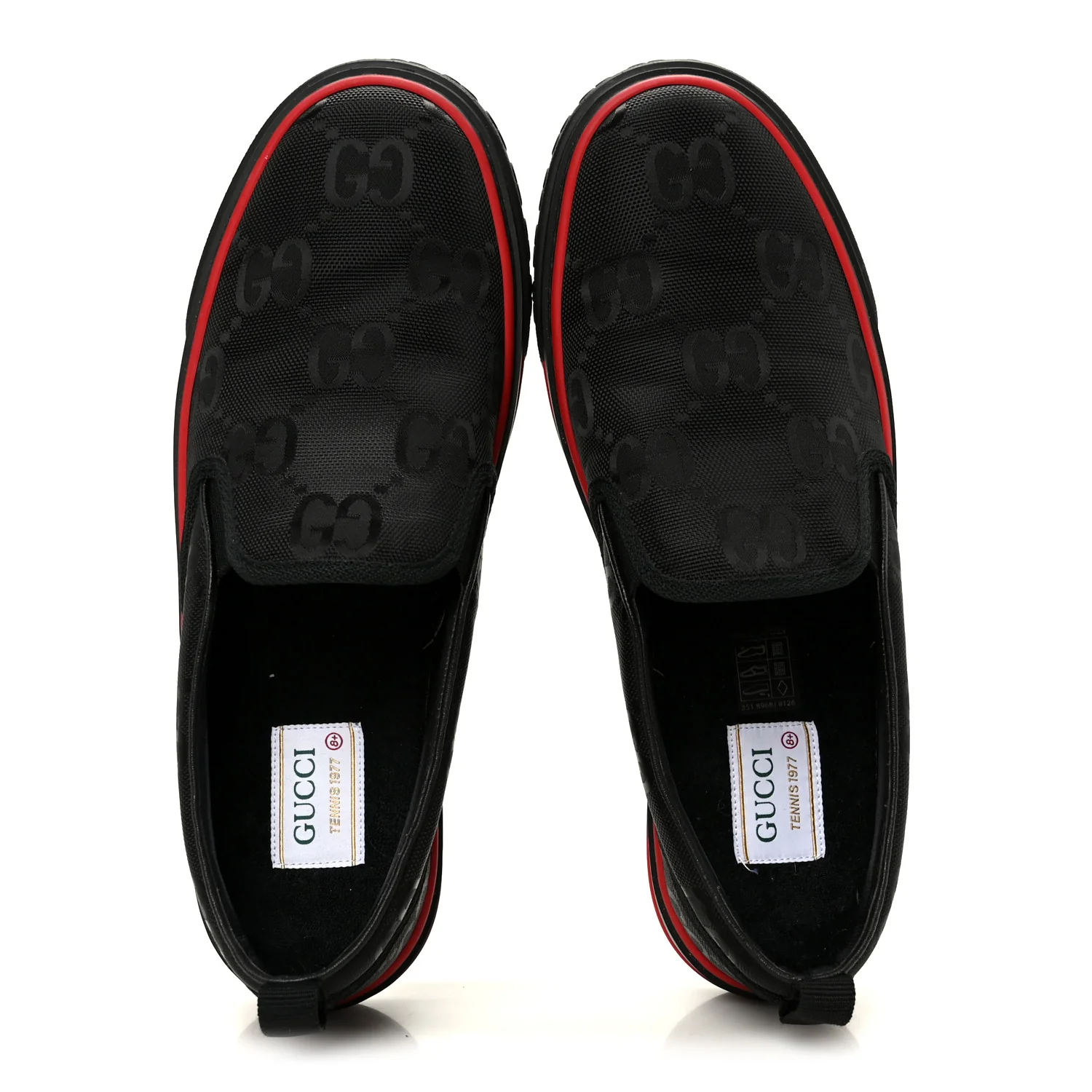 GG Nylon Mens 1977 Tennis Slip On Sneakers 8.5 Black - Image 2