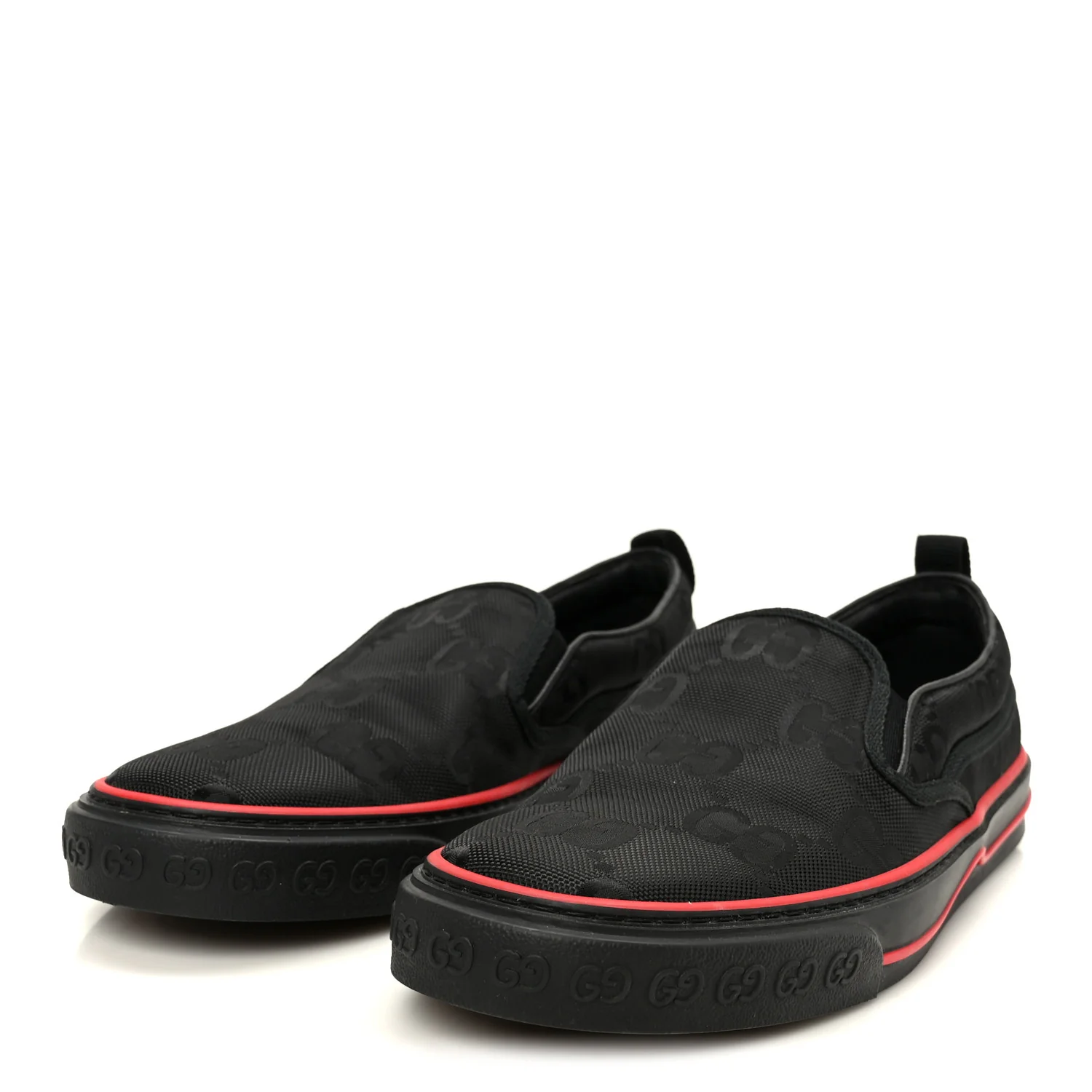 GG Nylon Mens 1977 Tennis Slip On Sneakers 8.5 Black - Image 4