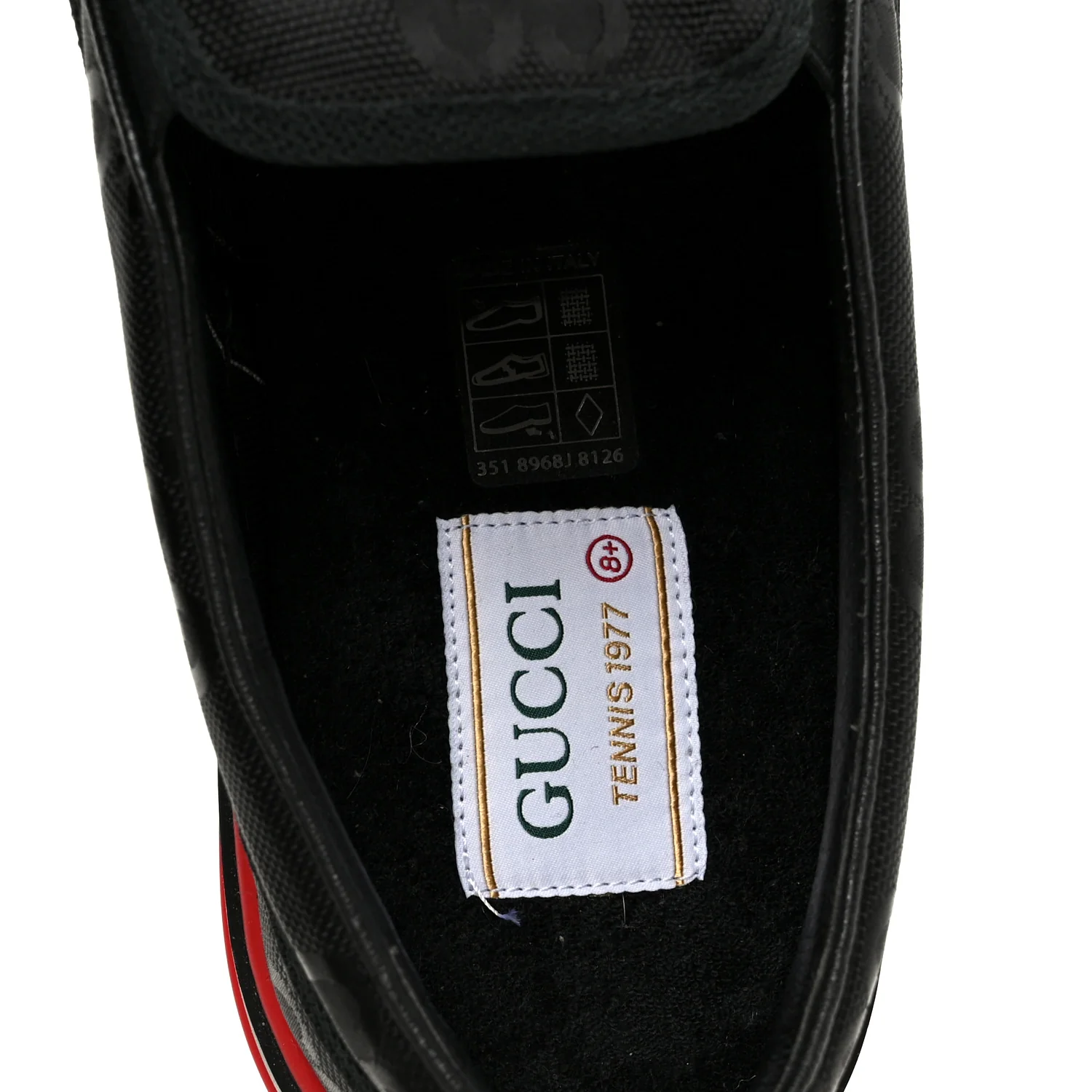 GG Nylon Mens 1977 Tennis Slip On Sneakers 8.5 Black - Image 7