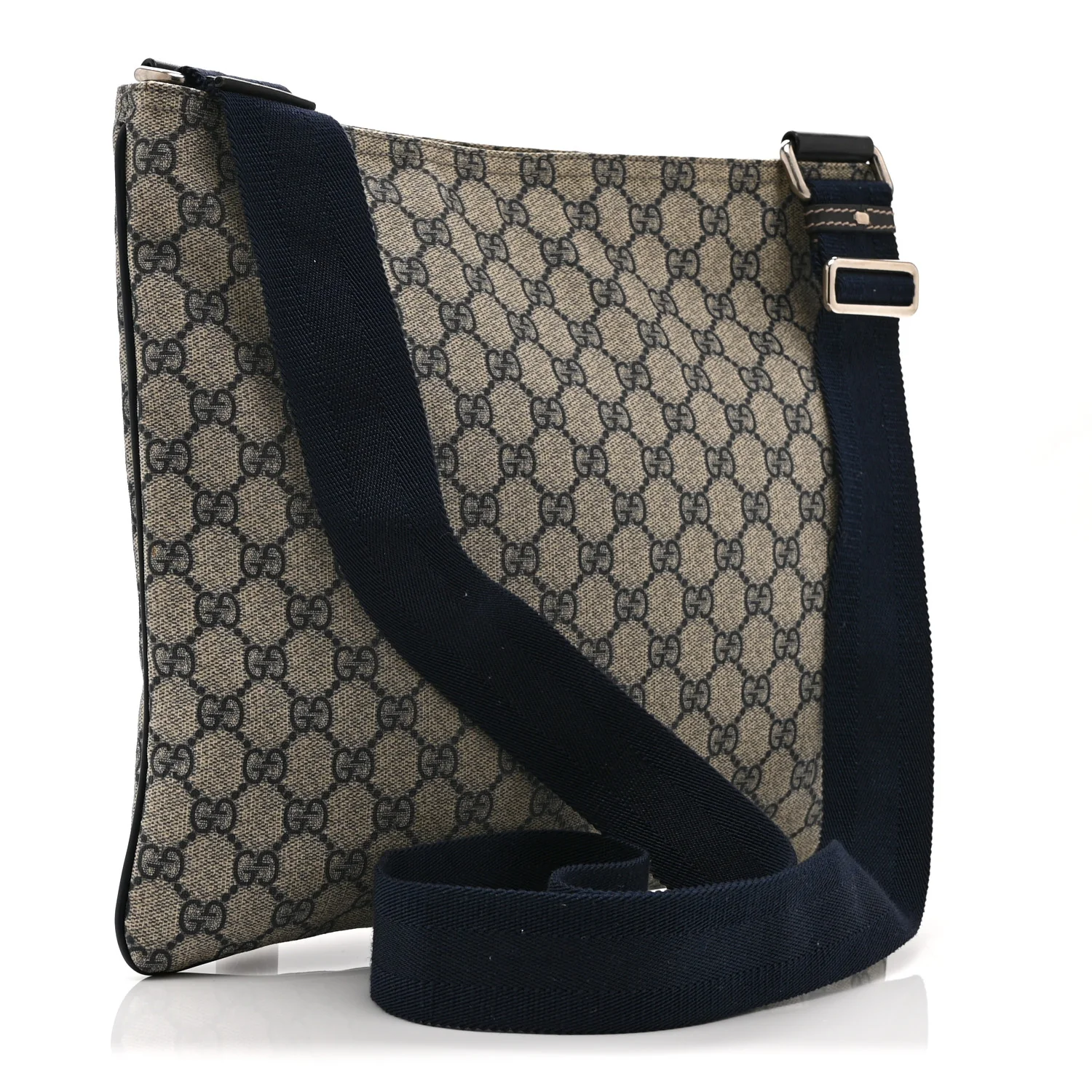 GG Plus Monogram Large Flat Messenger Bag Beige Blue - Image 3