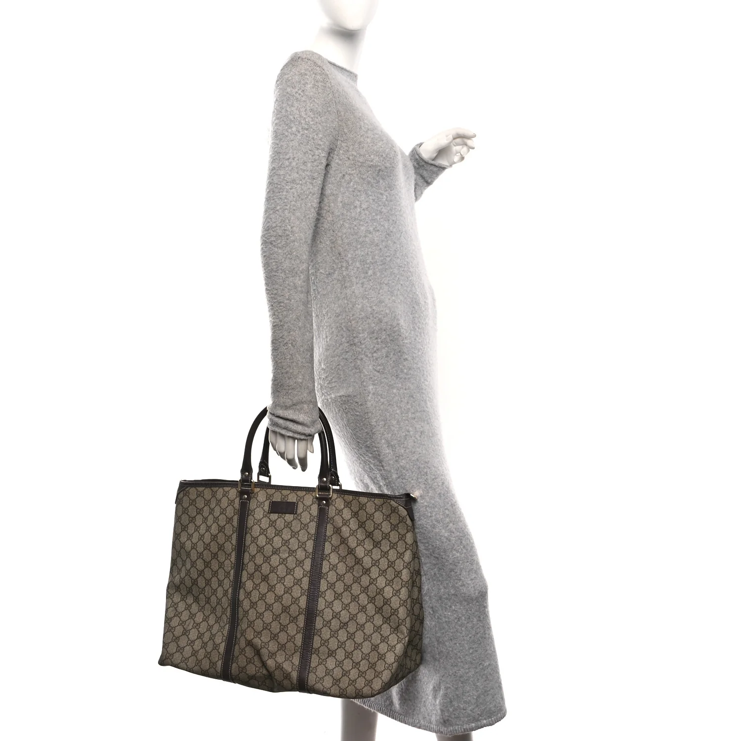 GG Plus Monogram Medium Joy Tote Dark Brown - Image 2