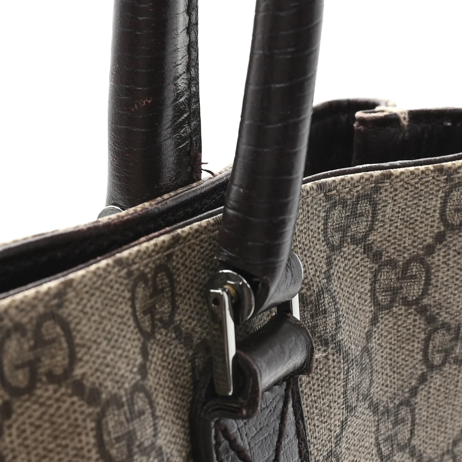 GG Plus Monogram Small Vertical Tote Dark Brown - Image 11