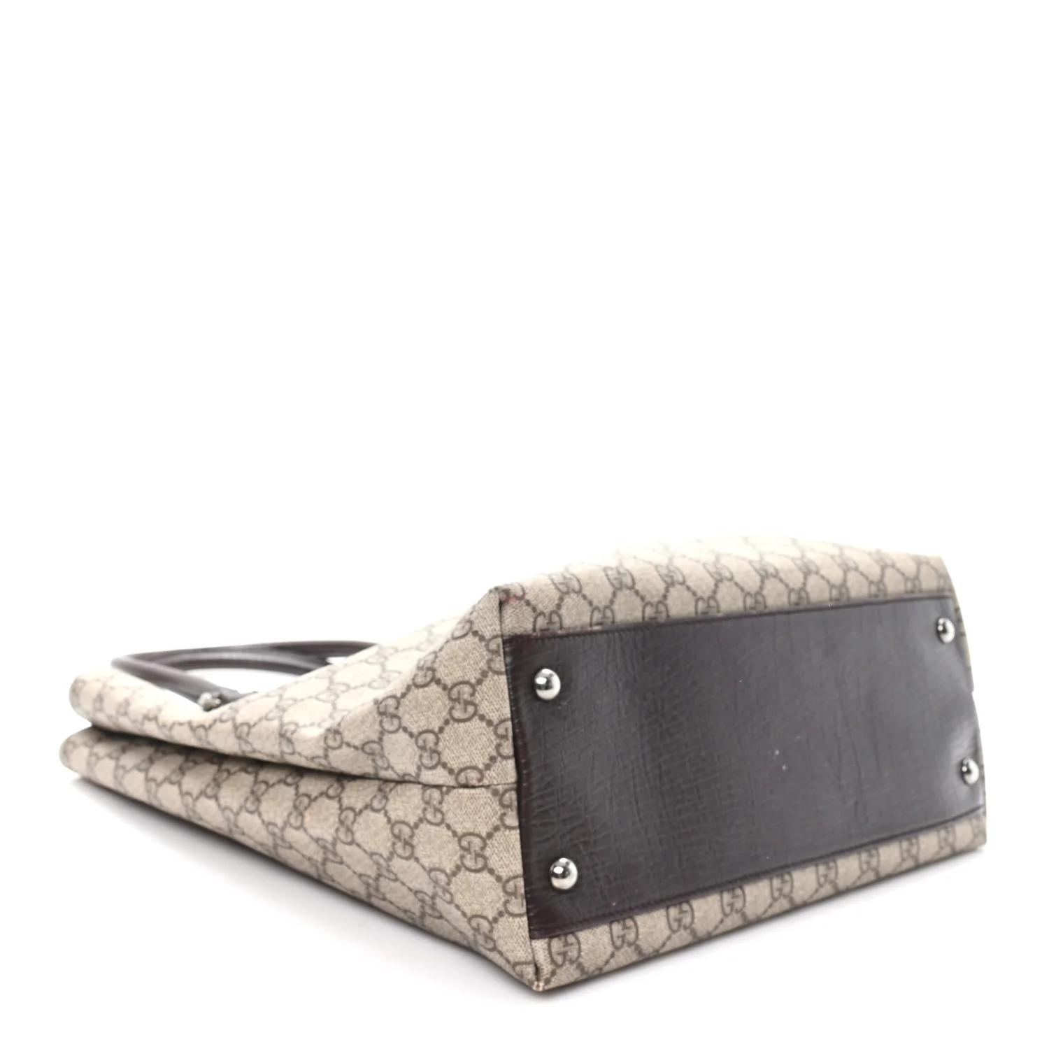 GG Plus Monogram Small Vertical Tote Dark Brown - Image 4