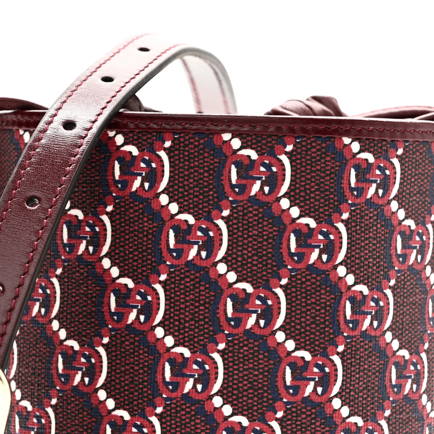 GG Shadow Monogram Mini Bucket Bag Rosso Ancora Red - Image 7
