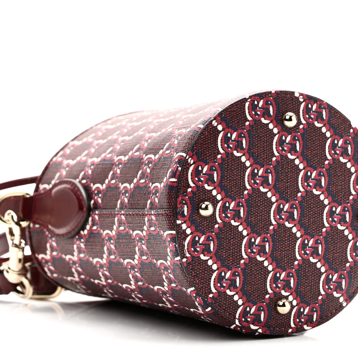 GG Shadow Monogram Mini Bucket Bag Rosso Ancora Red - Image 8