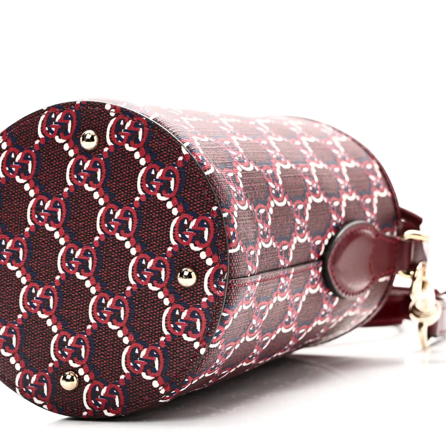 GG Shadow Monogram Mini Bucket Bag Rosso Ancora Red - Image 9