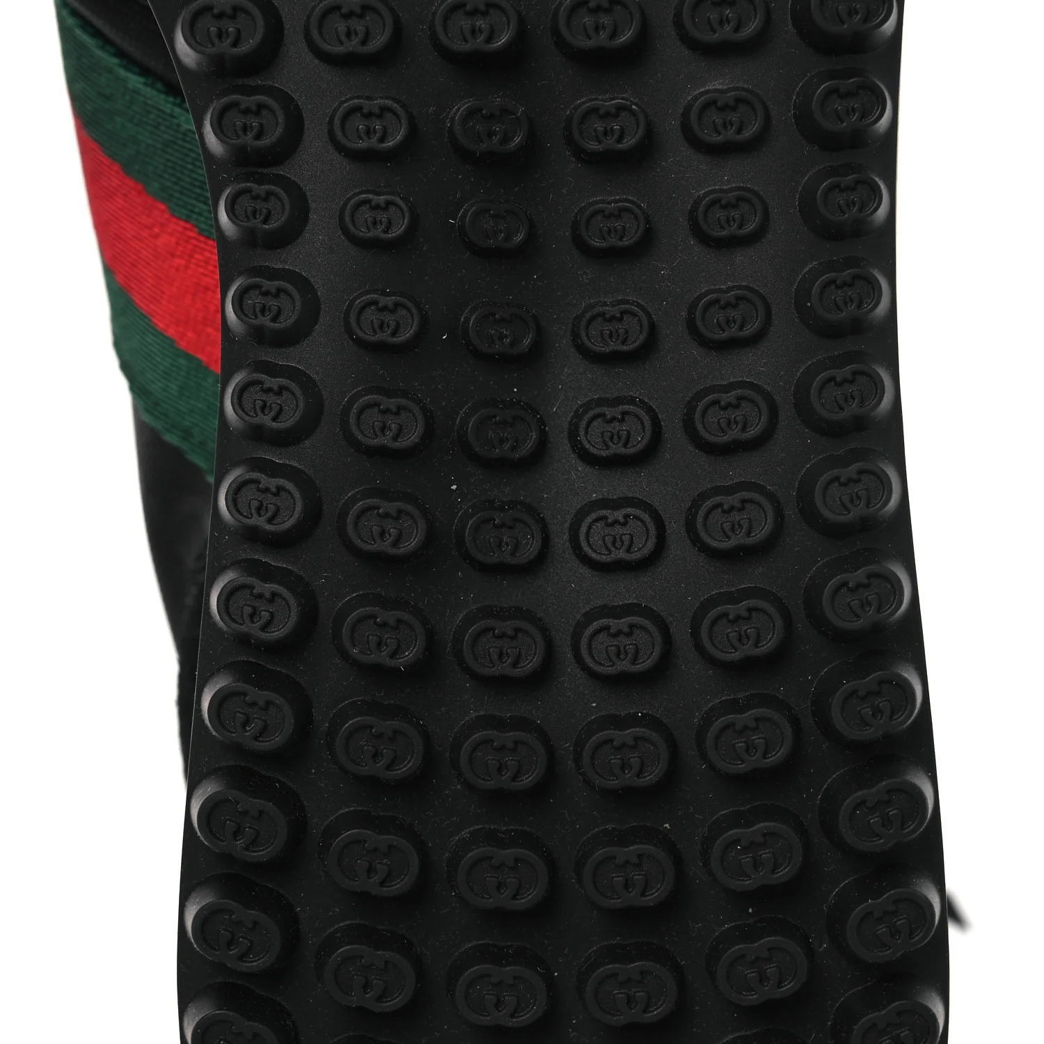 GG Suede Monogram Web Re-Motion Sneakers 38 Black - Image 8