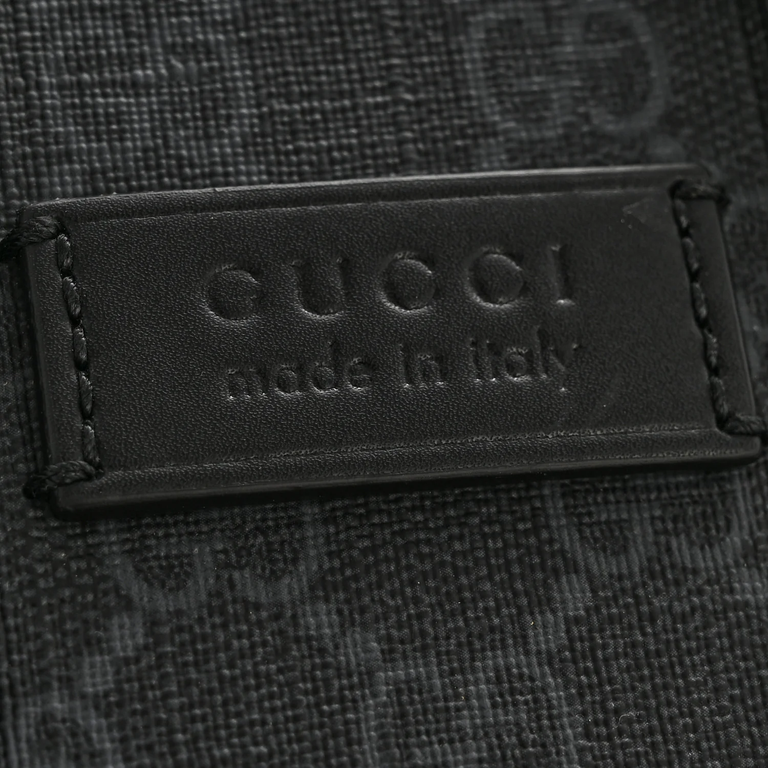 GG Supreme Monogram Appia Calfskin Web Mini Tote Bag Black - Image 14
