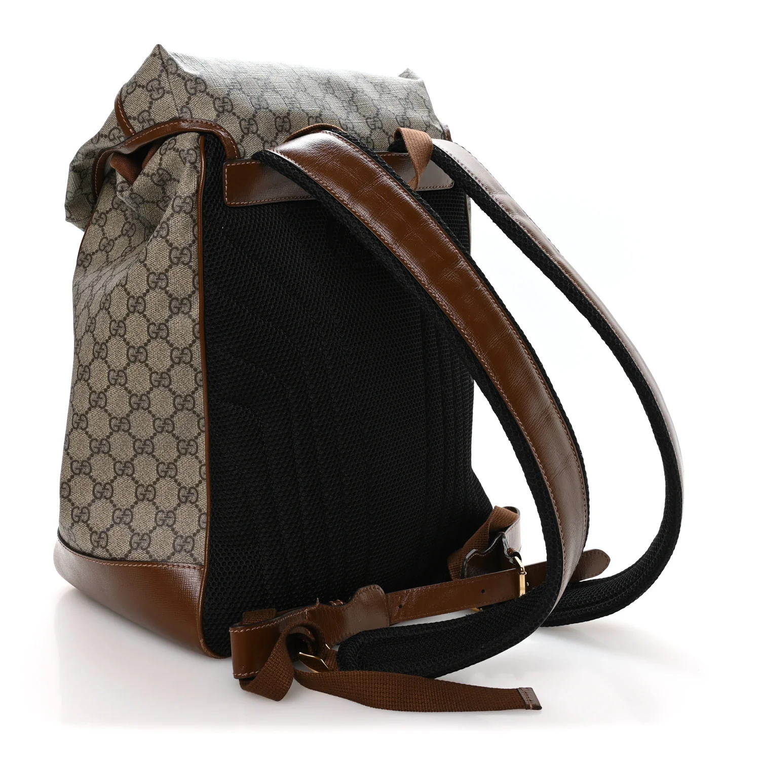 GG Supreme Monogram Azalea Calfskin Medium Retro Interlocking G Buckle Backpack Beige Ebony Brown Sugar - Image 3