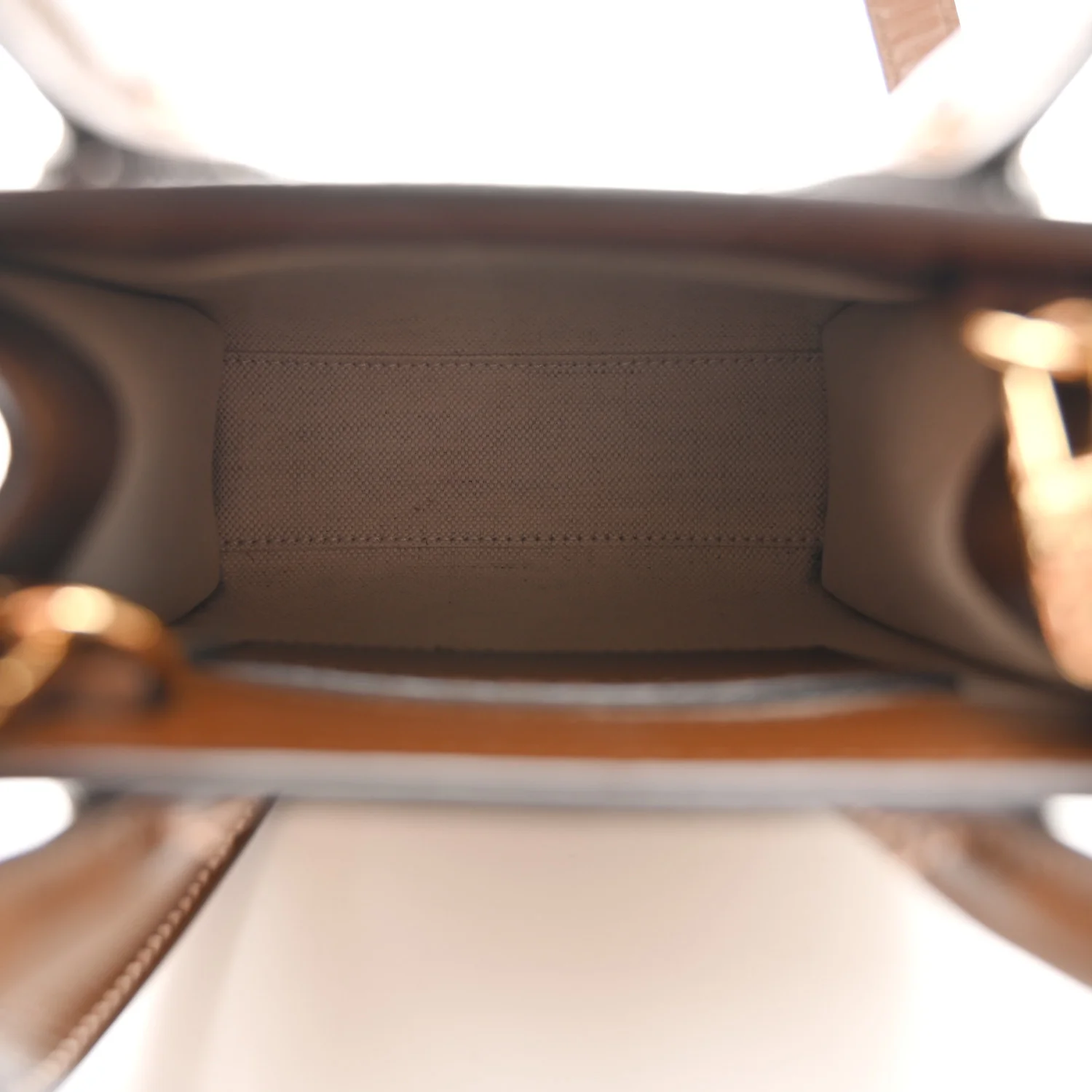 GG Supreme Monogram Azalea Calfskin Mini Retro Interlocking G Tote Bag Beige Ebony Brown Sugar - Image 5