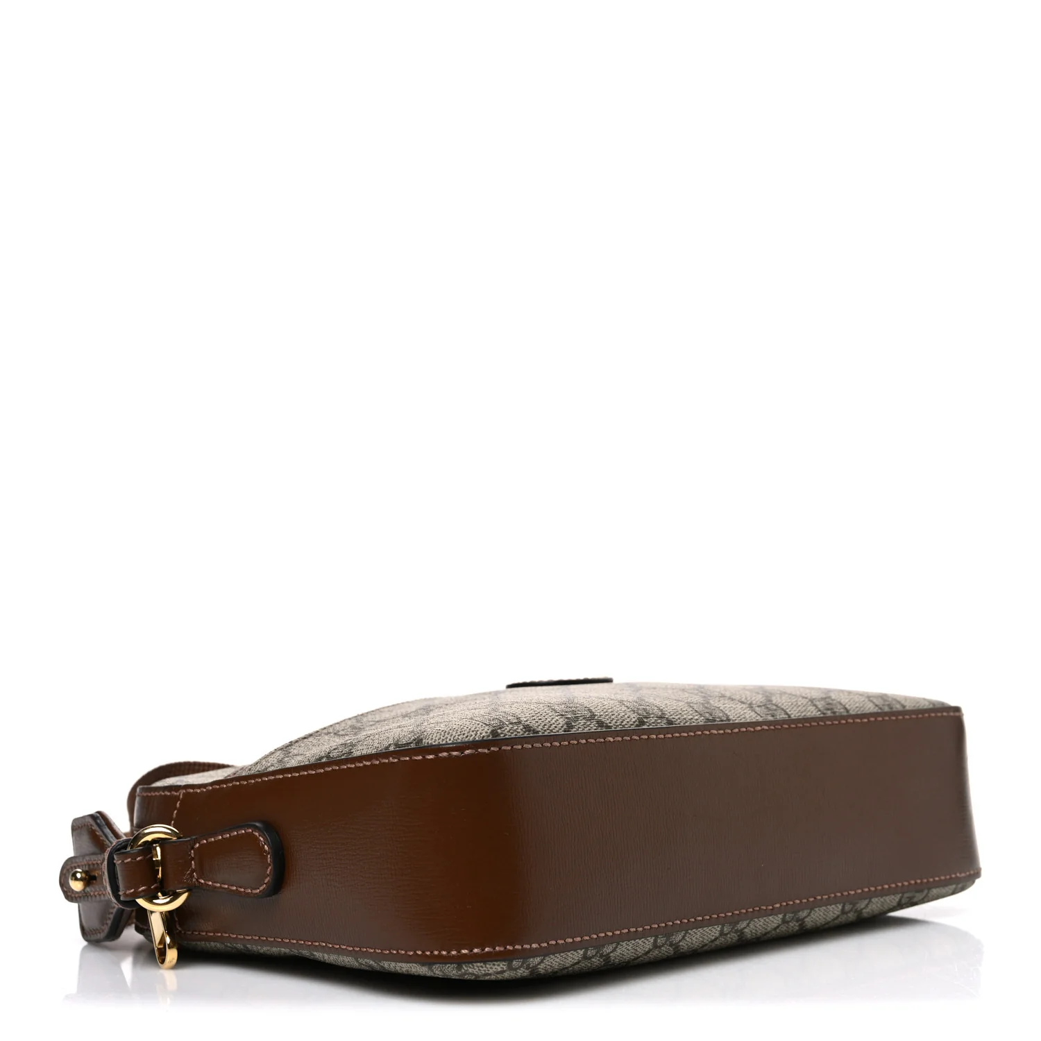 GG Supreme Monogram Azalea Calfskin Retro Interlocking G Messenger Shoulder Bag Beige Ebony Brown Sugar - Image 4