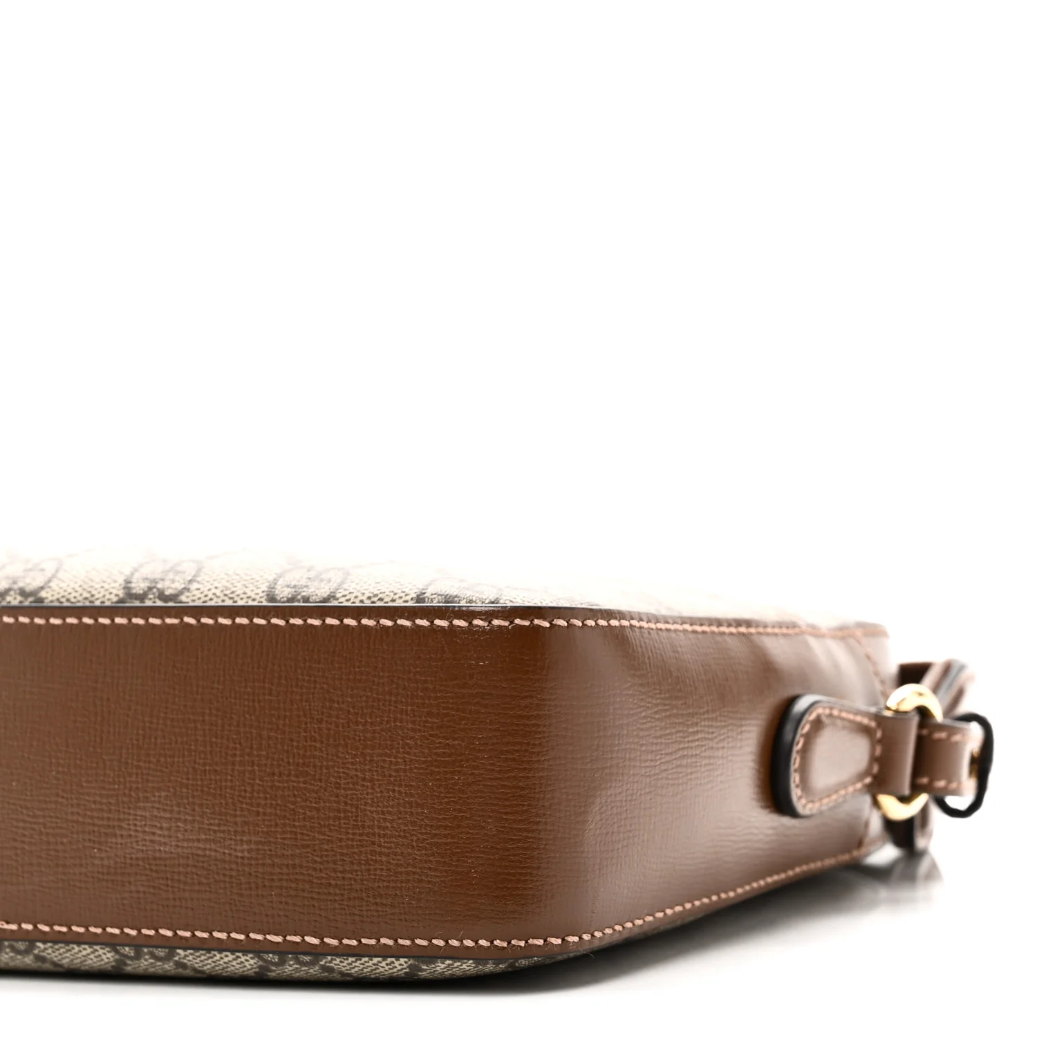 GG Supreme Monogram Azalea Calfskin Retro Interlocking G Messenger Shoulder Bag Beige Ebony Brown Sugar - Image 10