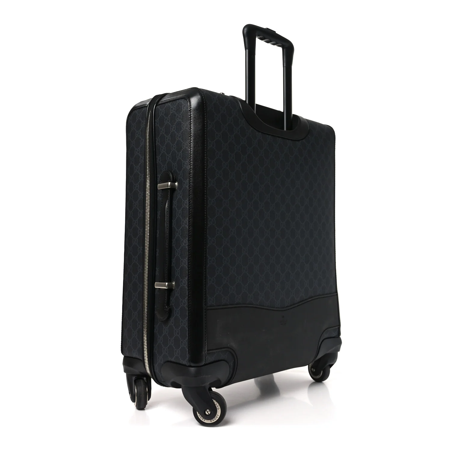 GG Supreme Monogram Azalea Calfskin Retro Interlocking G Small Savoy Cabin Trolley Black - Image 2