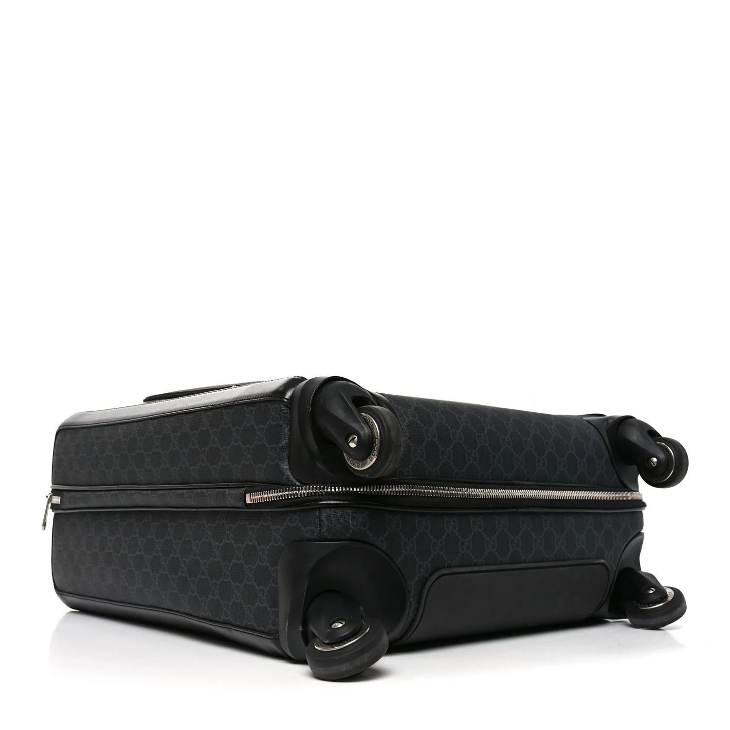 GG Supreme Monogram Azalea Calfskin Retro Interlocking G Small Savoy Cabin Trolley Black - Image 3