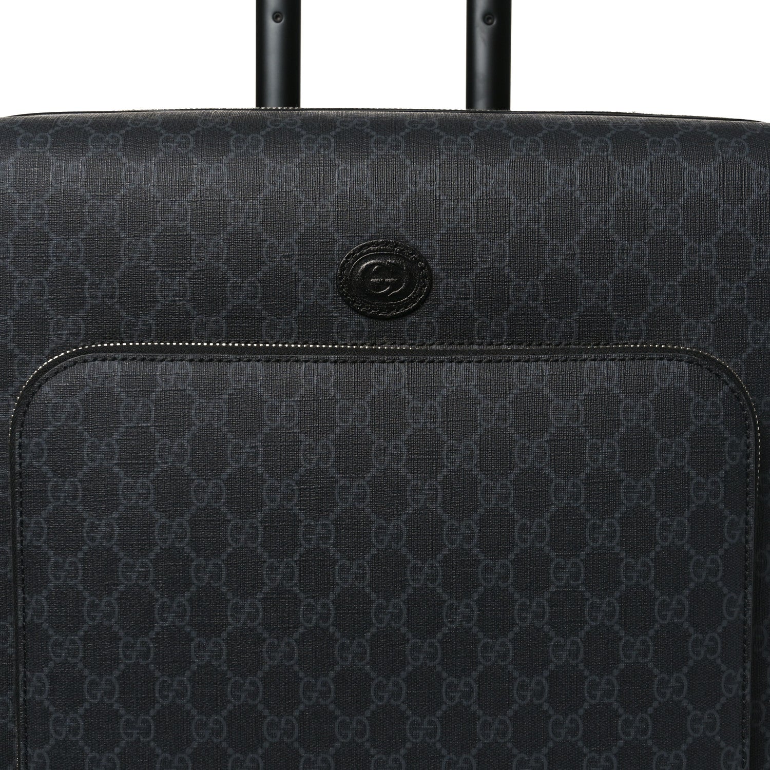 GG Supreme Monogram Azalea Calfskin Retro Interlocking G Small Savoy Cabin Trolley Black - Image 7