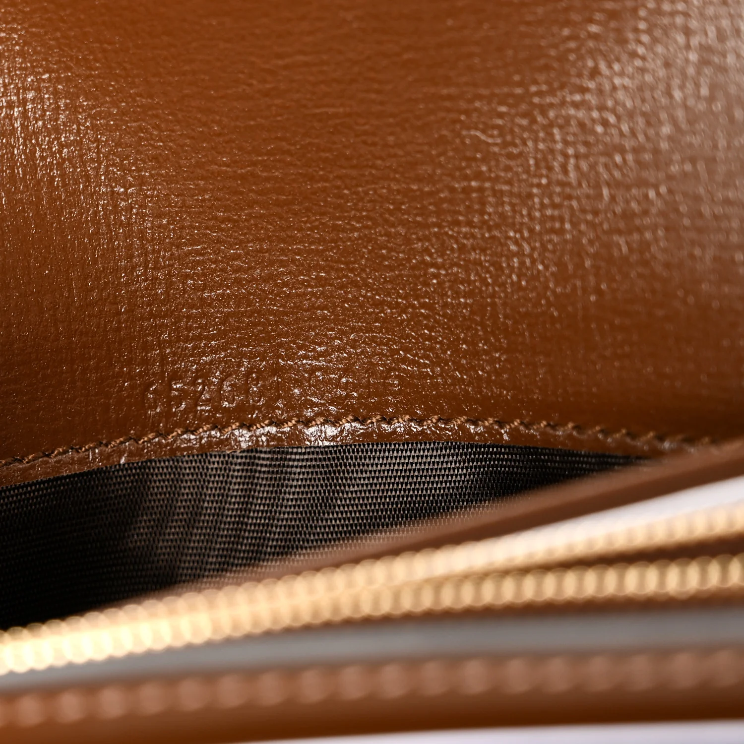 GG Supreme Monogram Azalea Calfskin Web Jackie 1961 Chain Wallet Beige Ebony Brown Sugar - Image 7