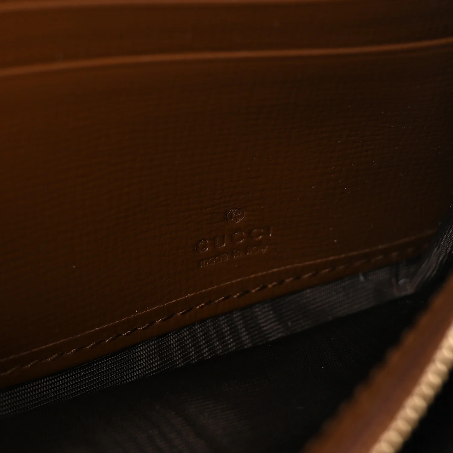 GG Supreme Monogram Azalea Calfskin Web Jackie 1961 Chain Wallet Beige Ebony Brown Sugar - Image 6