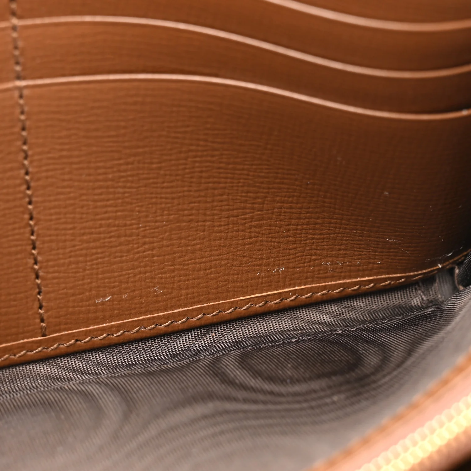 GG Supreme Monogram Azalea Calfskin Web Jackie 1961 Chain Wallet Beige Ebony Brown Sugar - Image 12