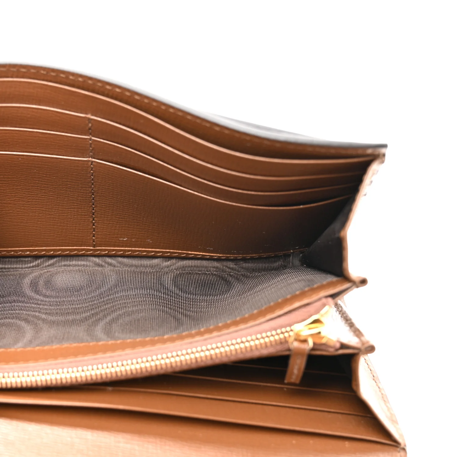 GG Supreme Monogram Azalea Calfskin Web Jackie 1961 Chain Wallet Beige Ebony Brown Sugar - Image 5