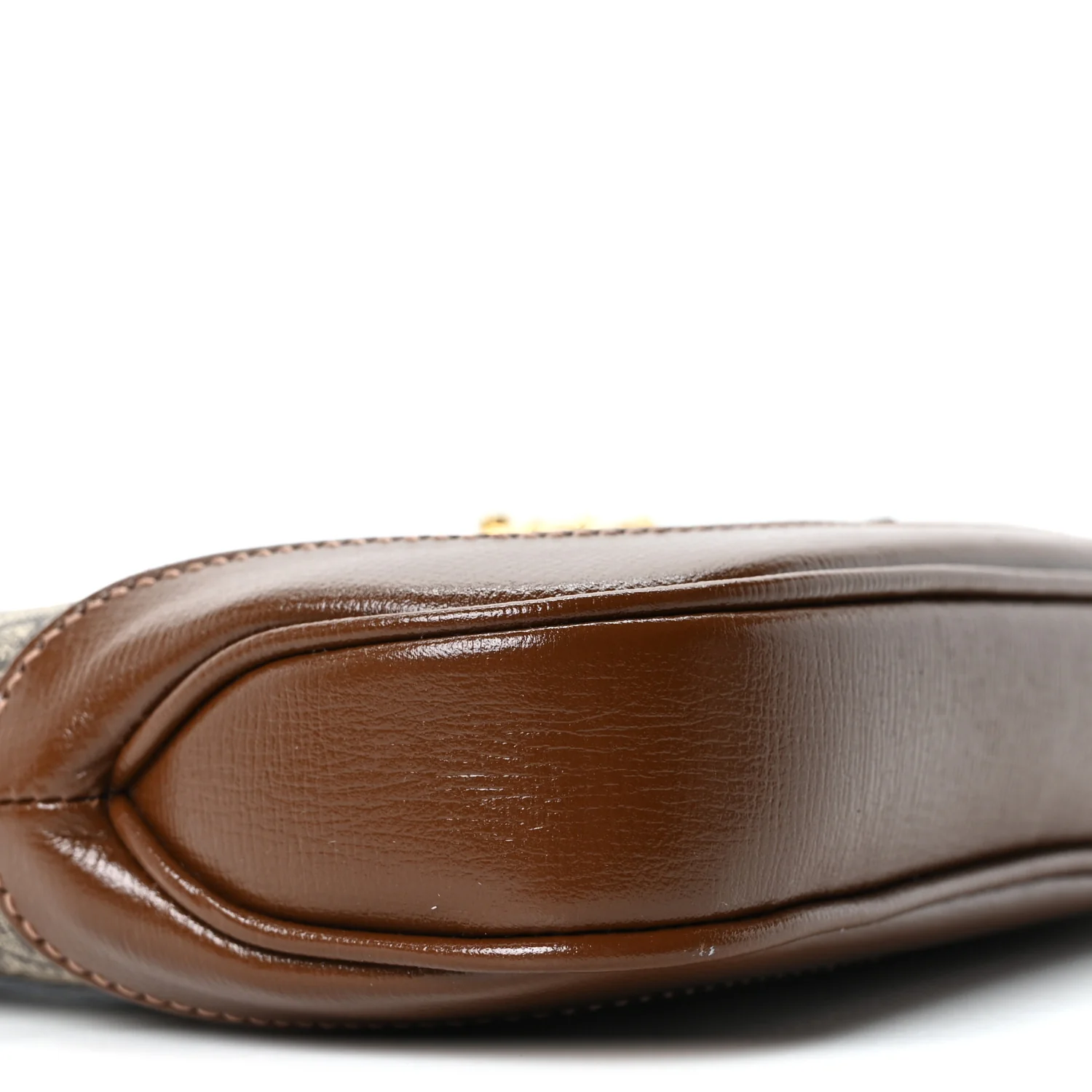 GG Supreme Monogram Azalea Calfskin Web Mini Jackie 1961 Hobo Beige Ebony Brown Sugar - Image 9